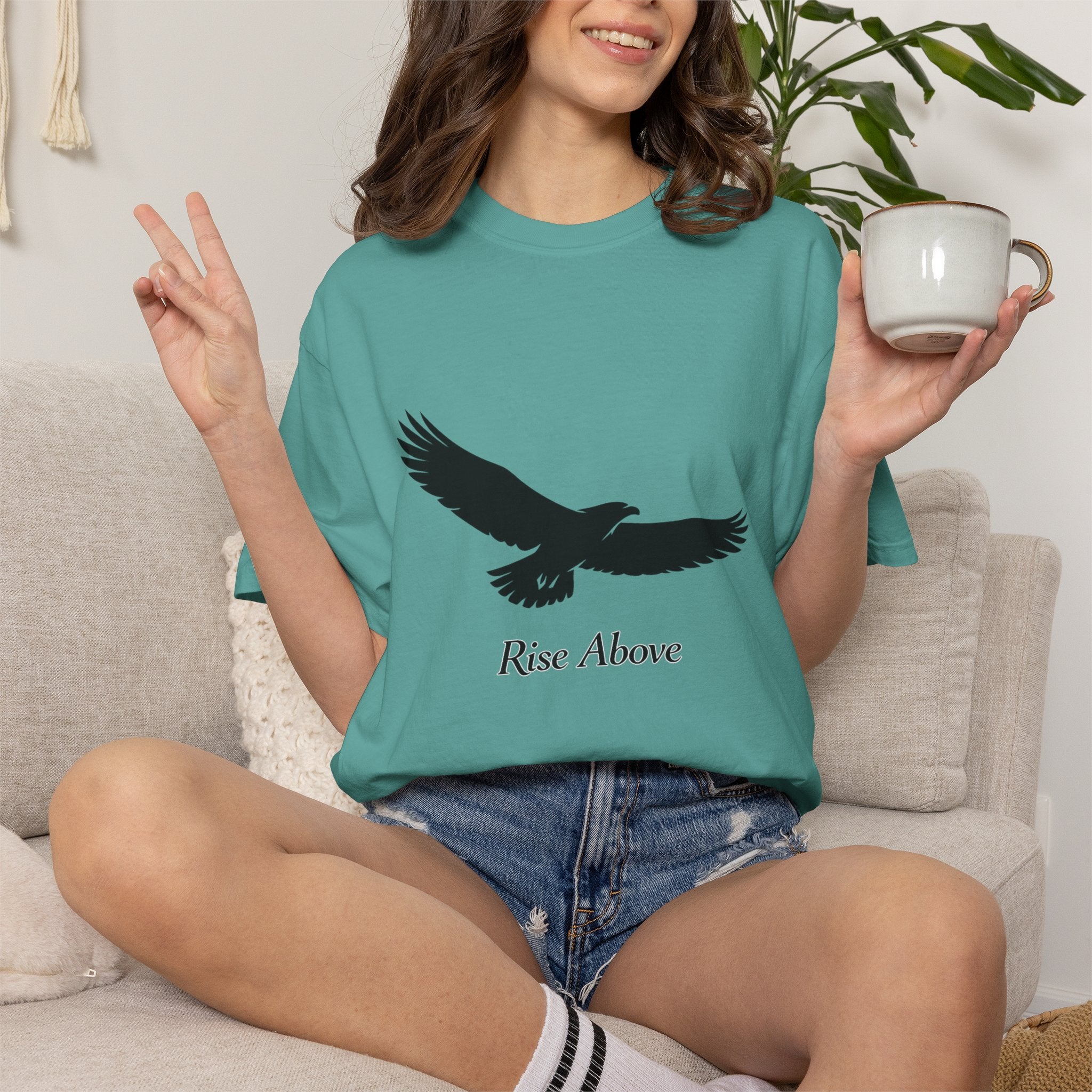 Eagle "Rise Above" T-Shirt — Inspirational Graphic Tee