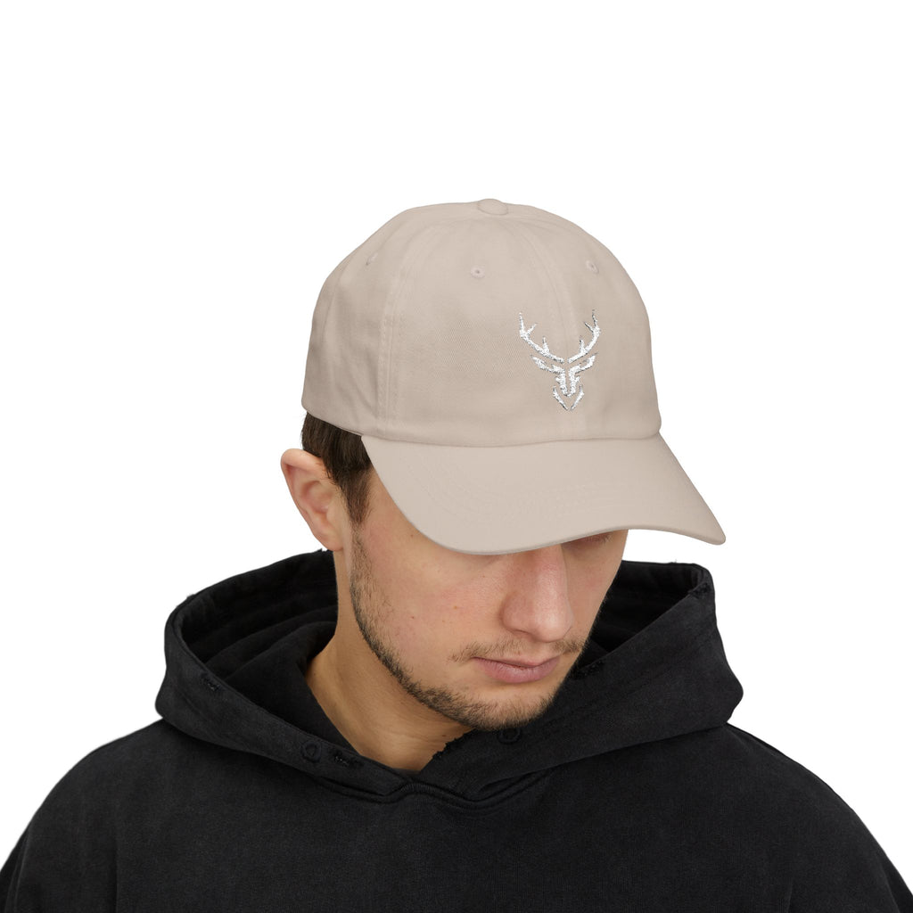 Deer Skull Dad Cap — Minimal Rustic Antler Baseball Hat