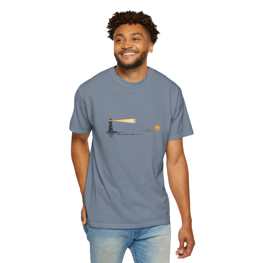 Lighthouse Sunset Graphic T-Shirt
