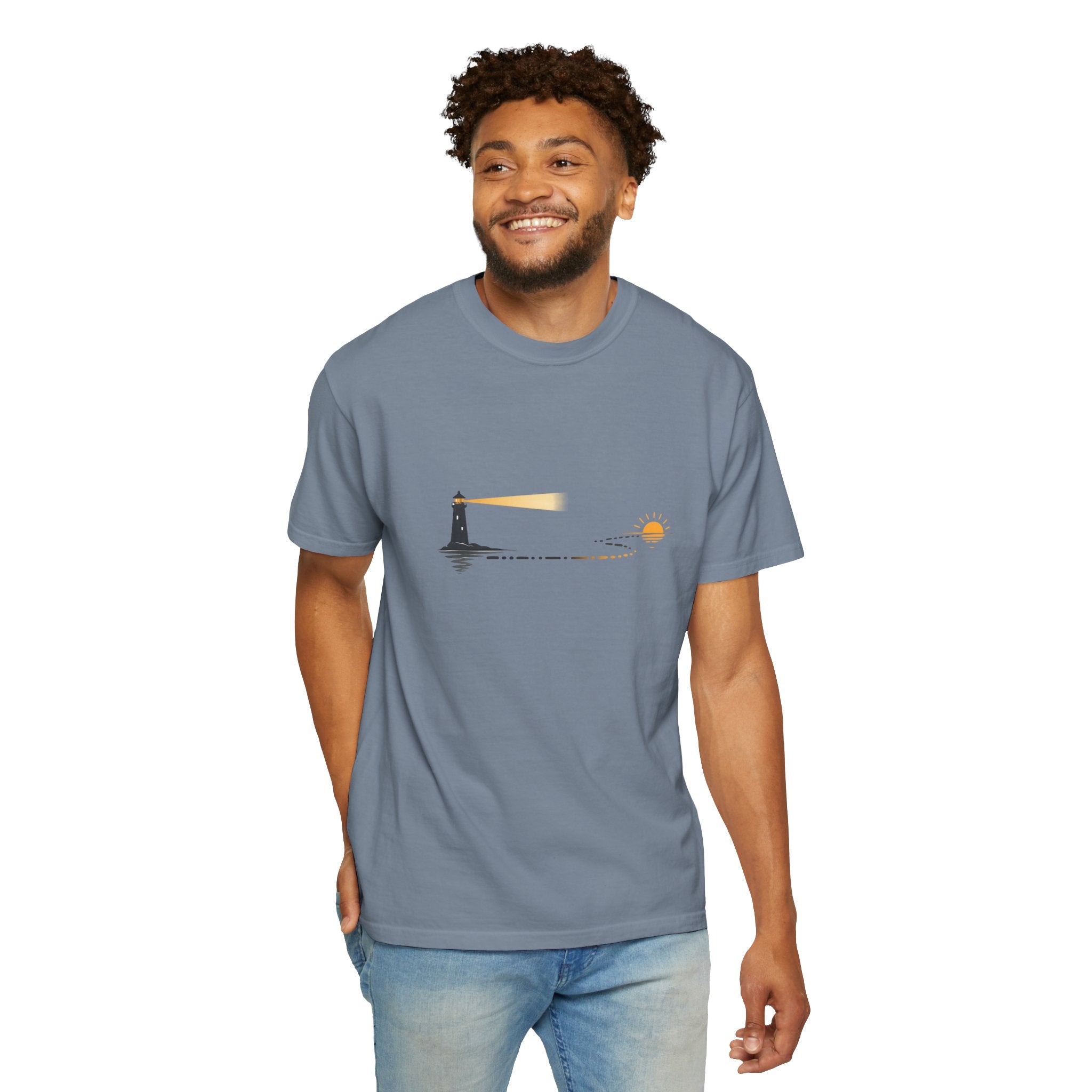 Lighthouse Sunset Graphic T-Shirt