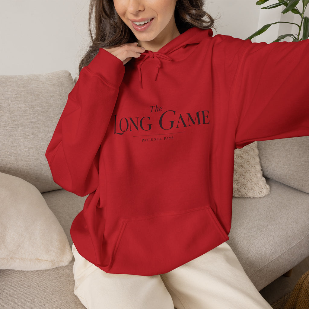 The Long Game Hoodie — Minimalist Motivational Pullover