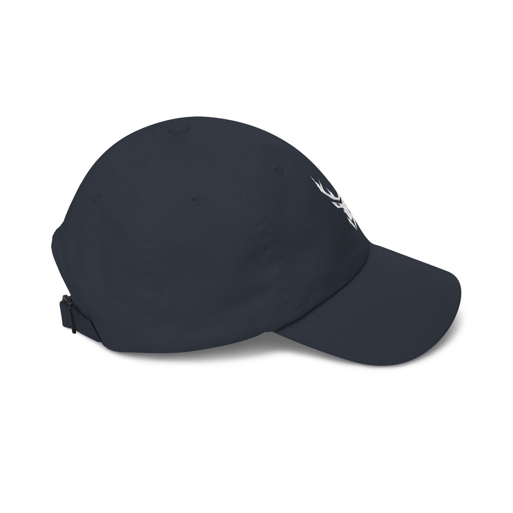 Deer Skull Dad Cap — Minimal Rustic Antler Baseball Hat