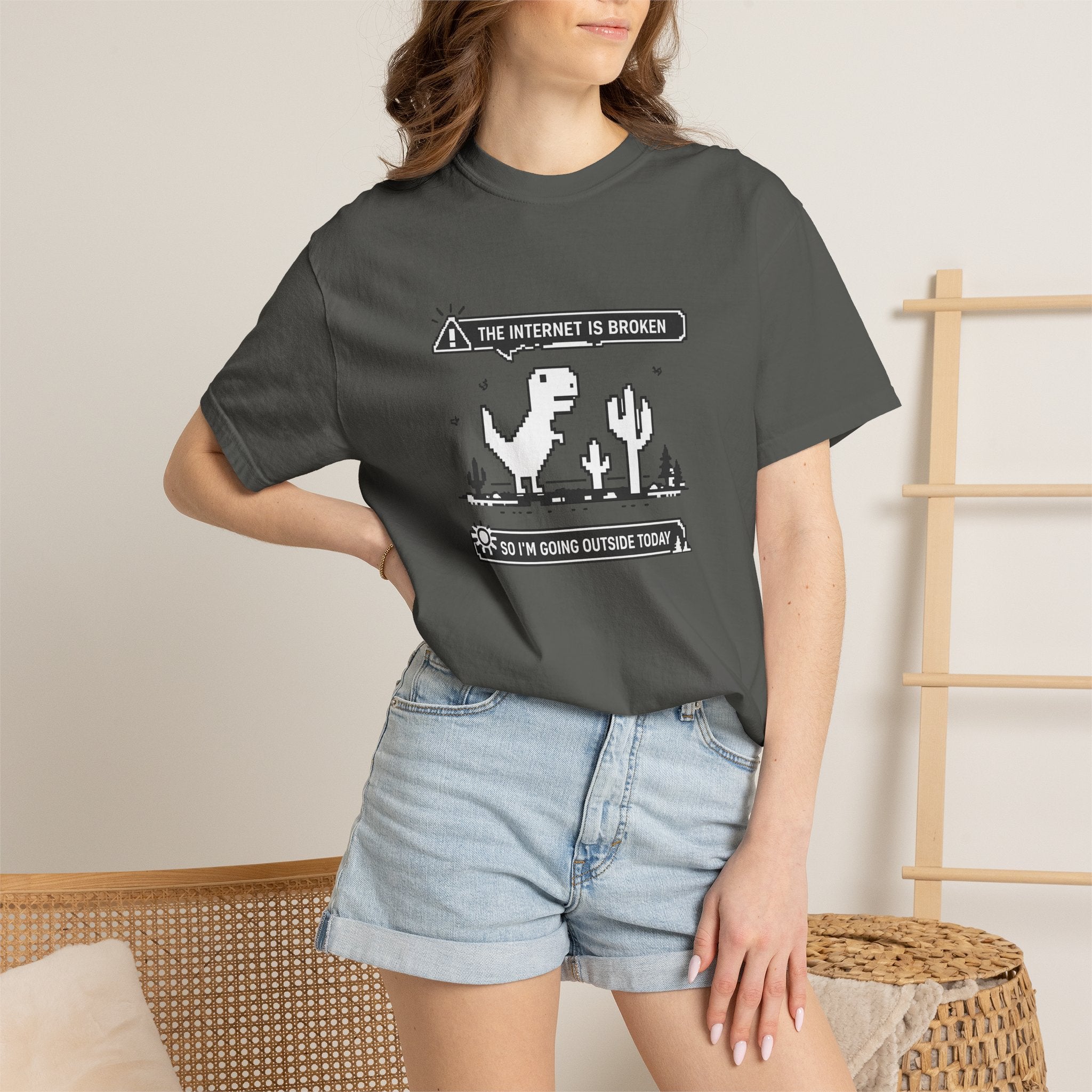 The Internet Is Broken — Dino Offline Graphic T-Shirt