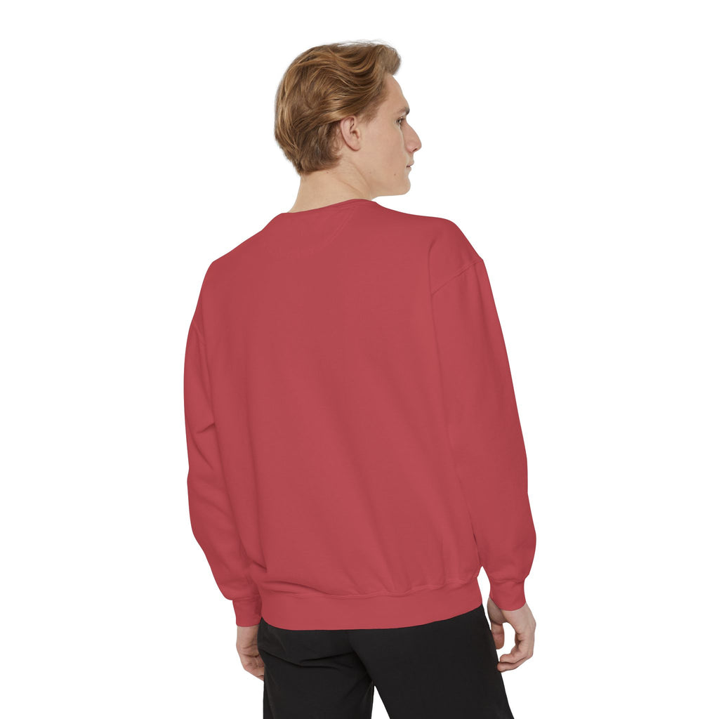 Minimalist Statue Crewneck Sweatshirt — "Love Over Fear" Graphic
