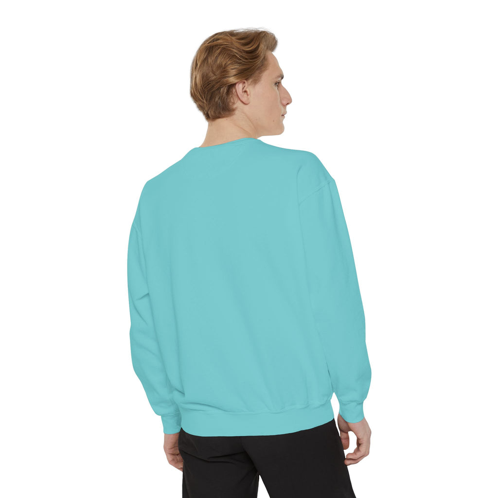 Minimalist Statue Crewneck Sweatshirt — "Love Over Fear" Graphic