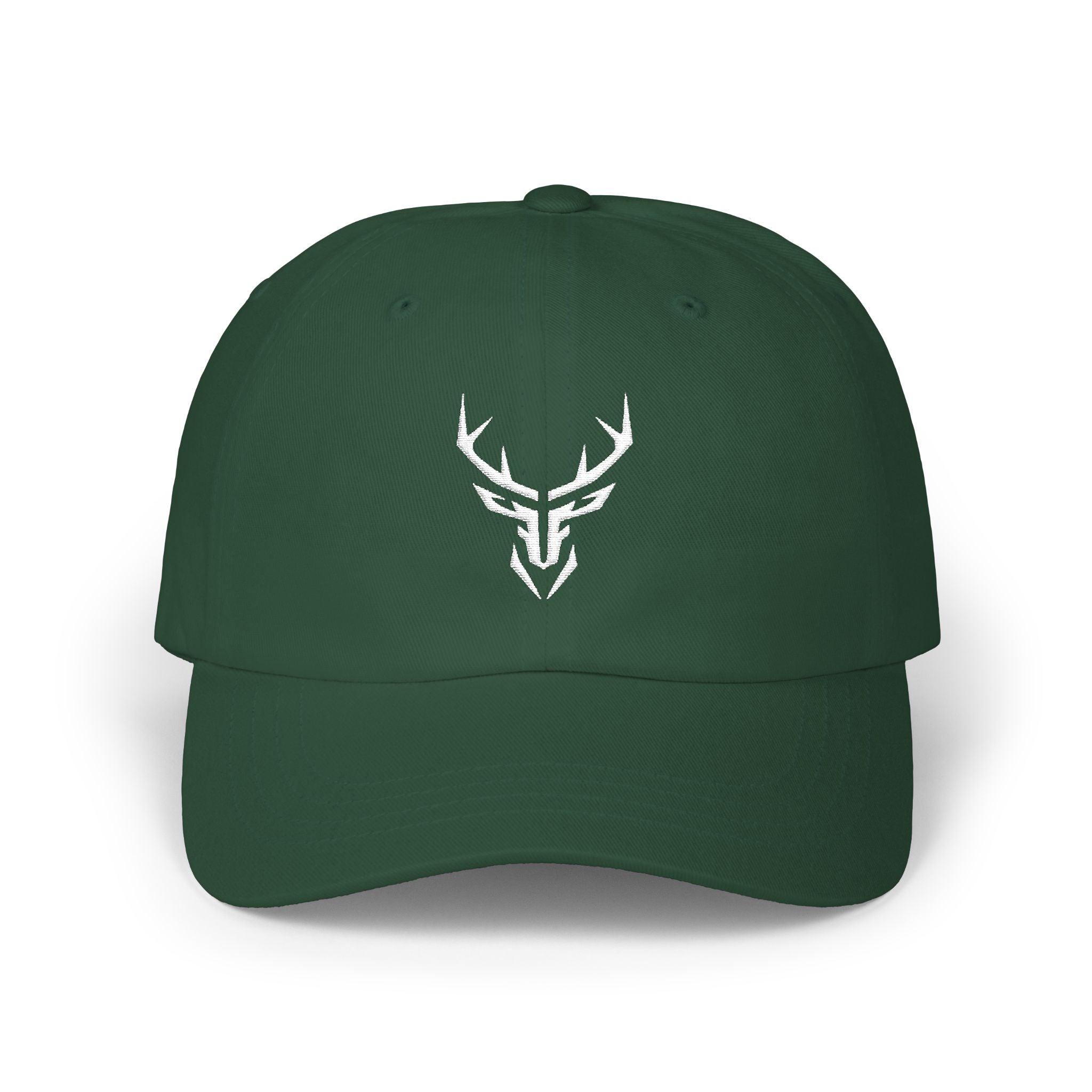 Deer Skull Dad Cap — Minimal Rustic Antler Baseball Hat
