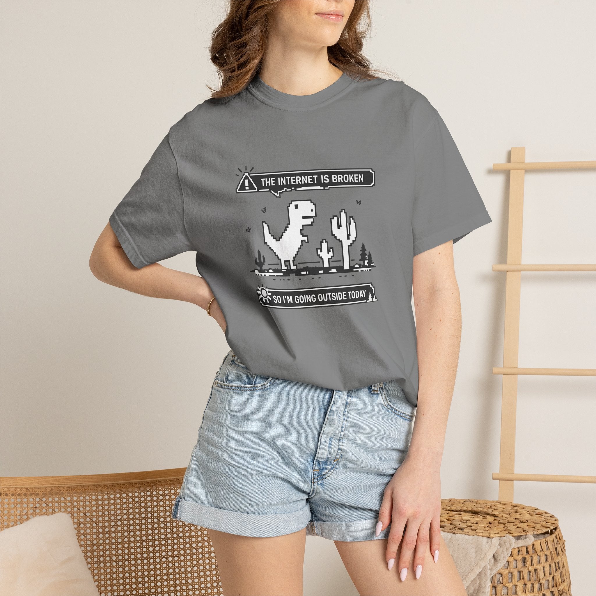 The Internet Is Broken — Dino Offline Graphic T-Shirt