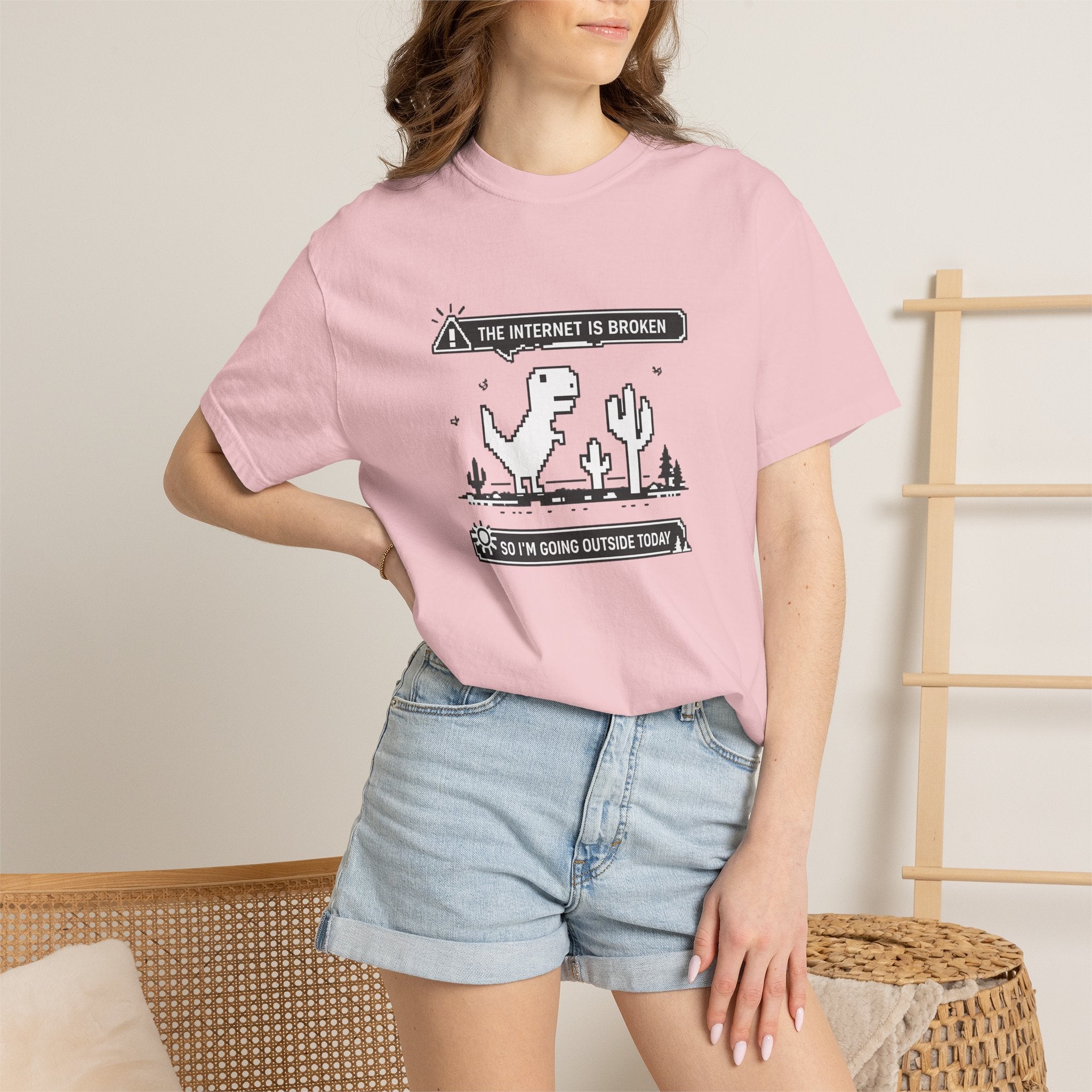 The Internet Is Broken — Dino Offline Graphic T-Shirt
