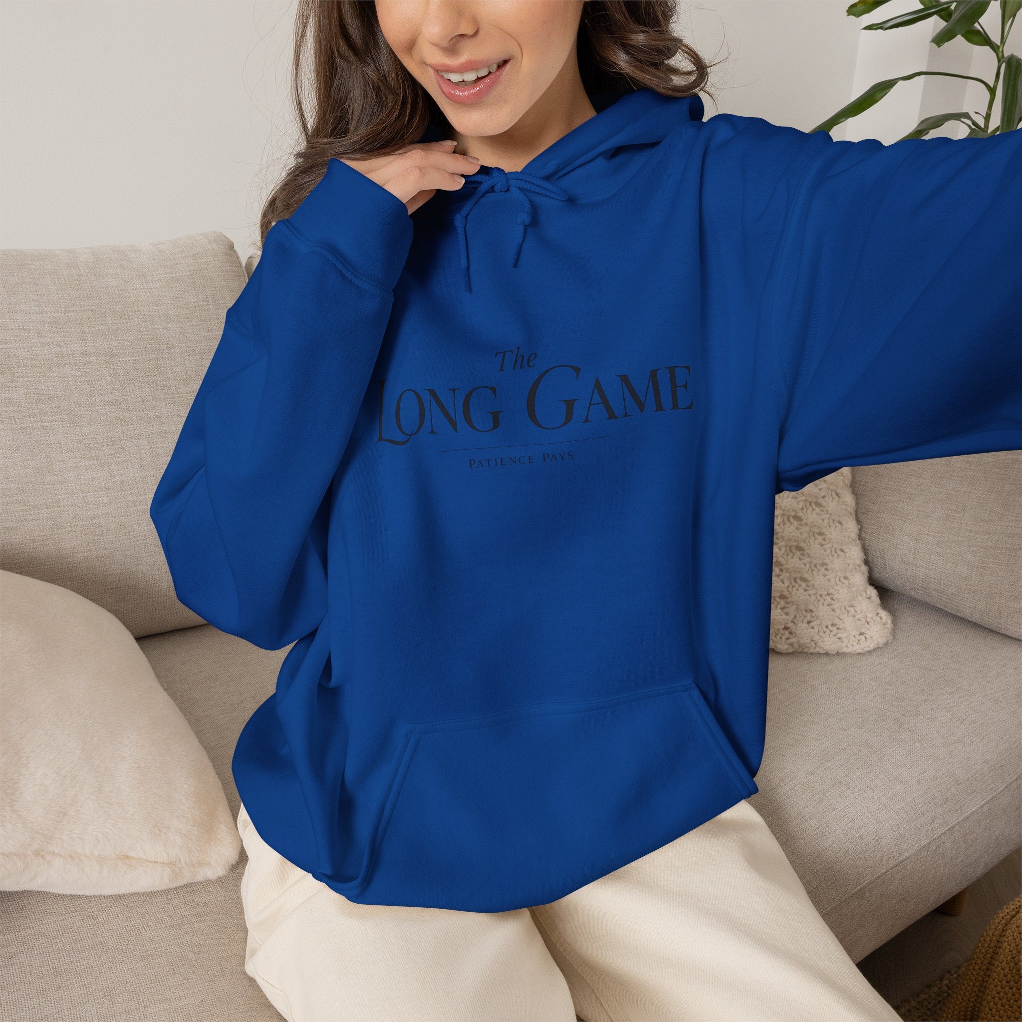 The Long Game Hoodie — Minimalist Motivational Pullover