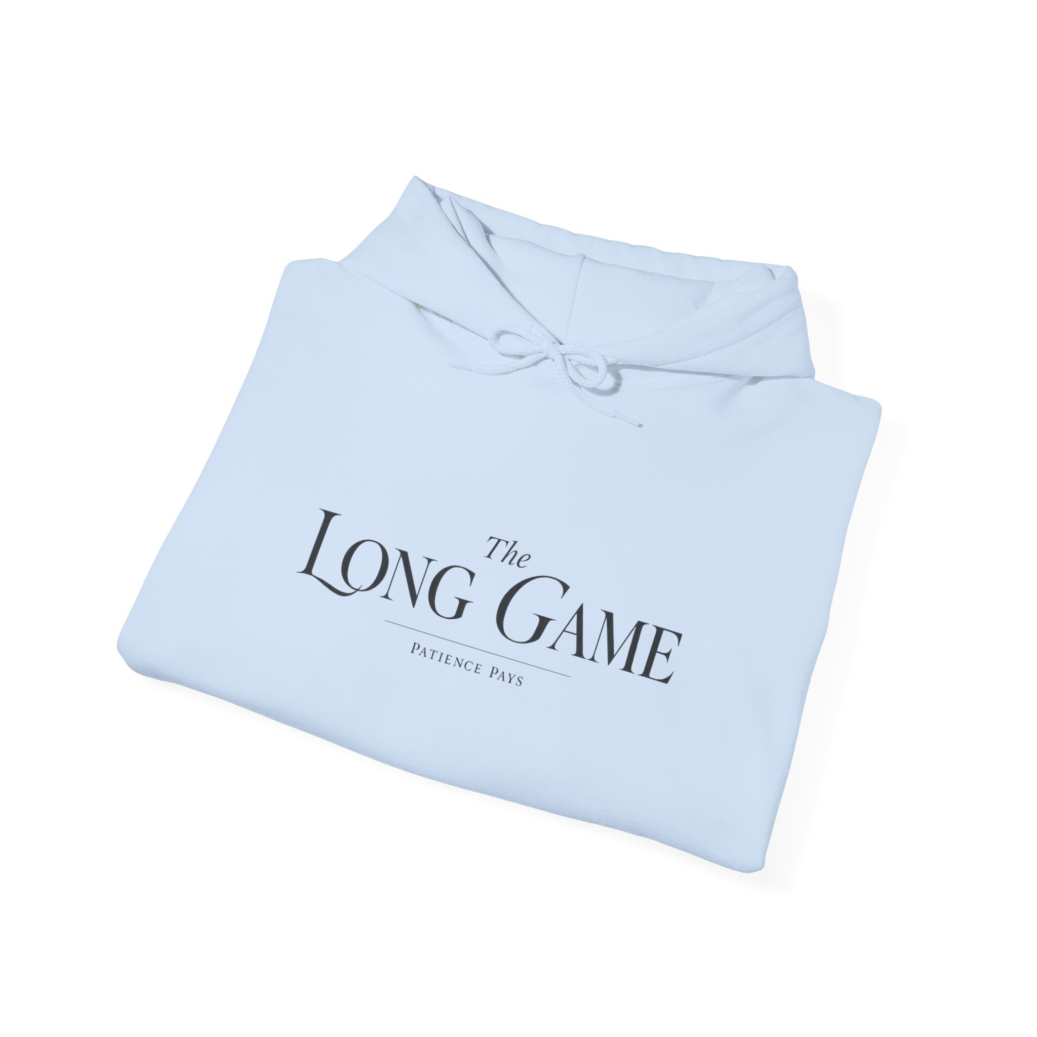 The Long Game Hoodie — Minimalist Motivational Pullover