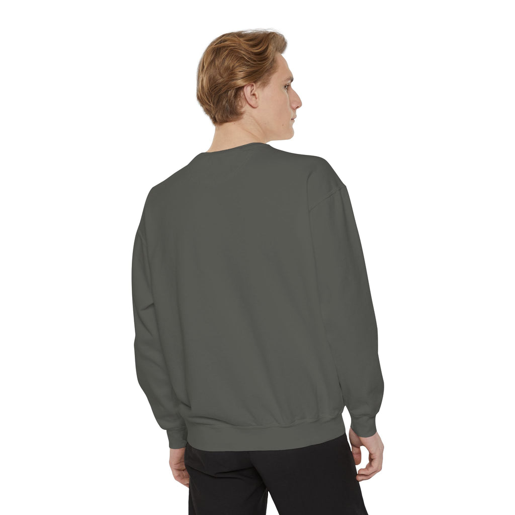 Minimalist Statue Crewneck Sweatshirt — "Love Over Fear" Graphic