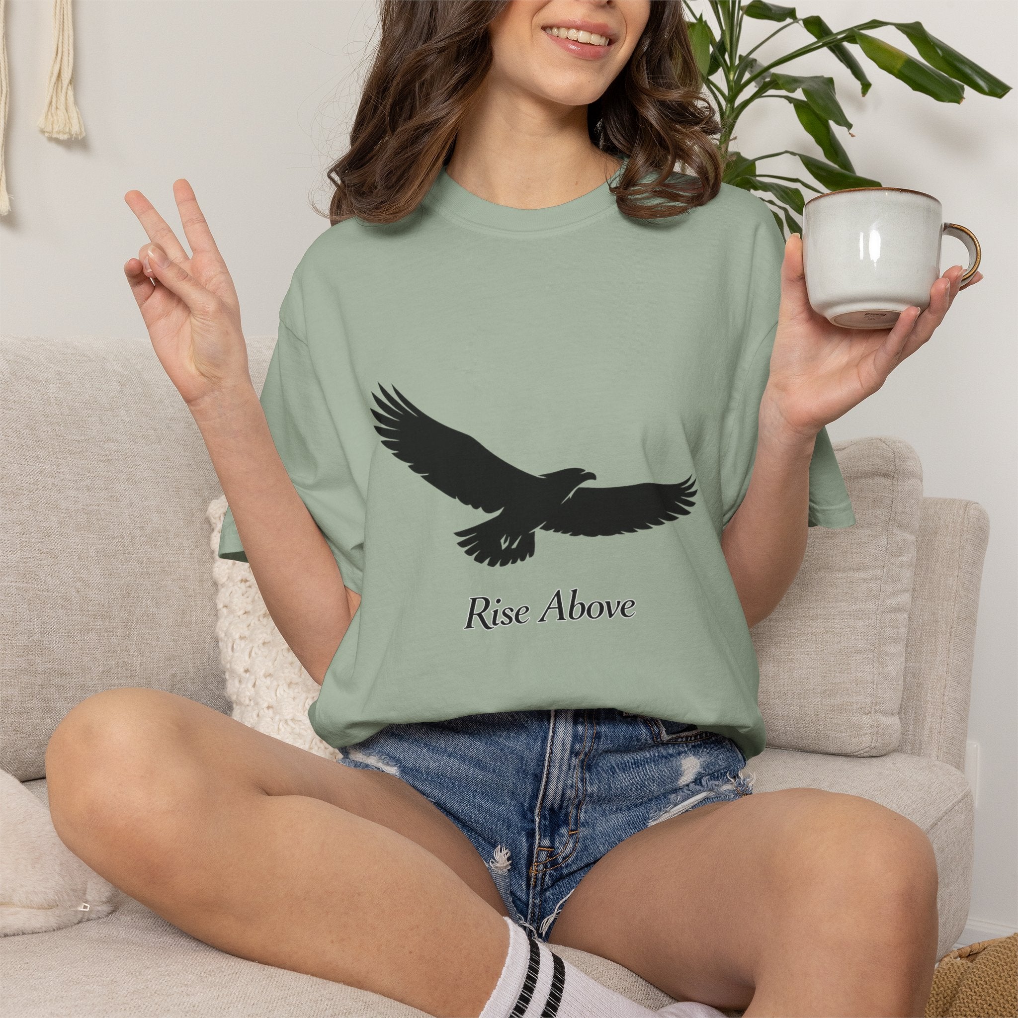 Eagle "Rise Above" T-Shirt — Inspirational Graphic Tee