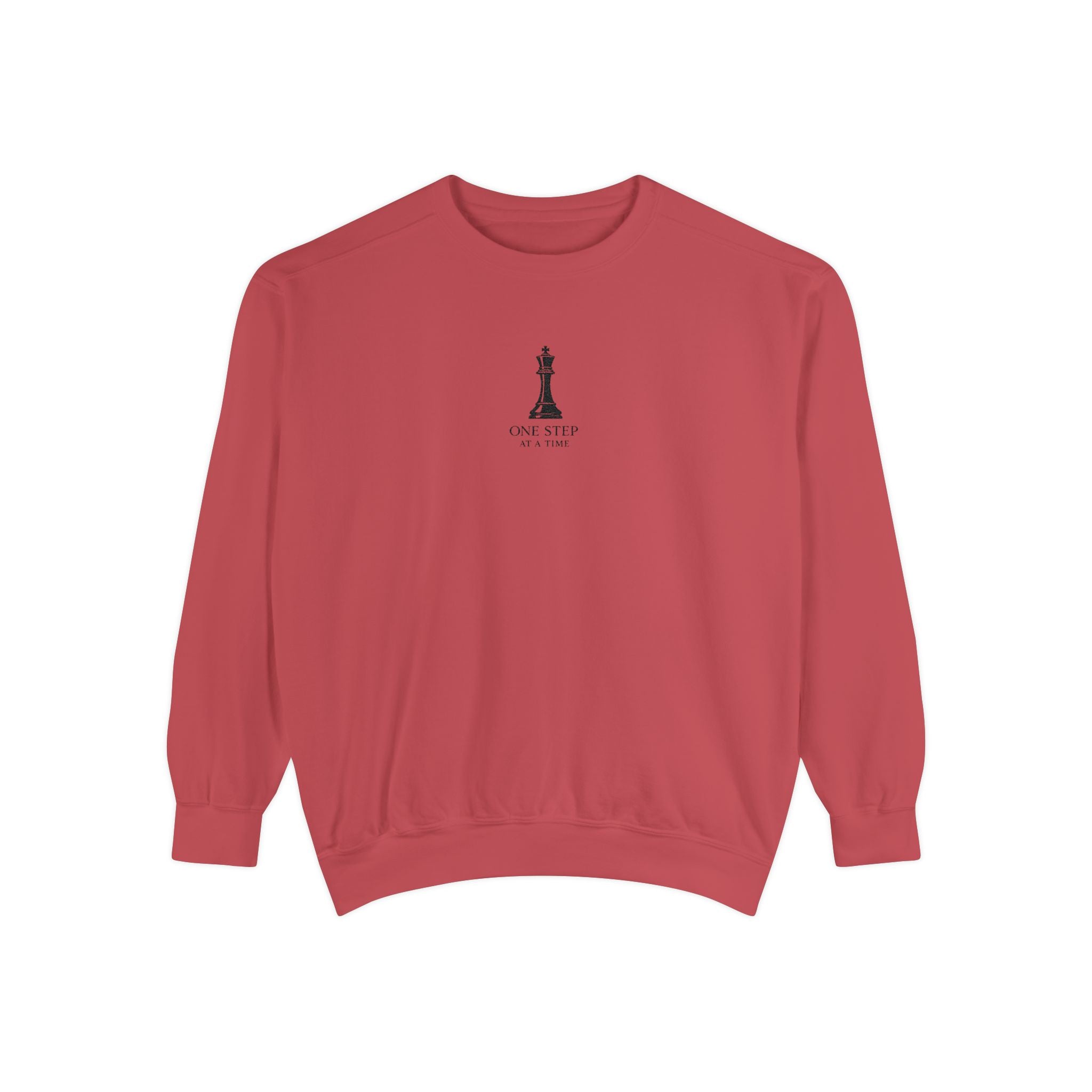 Minimalist Statue Crewneck Sweatshirt — "Love Over Fear" Graphic