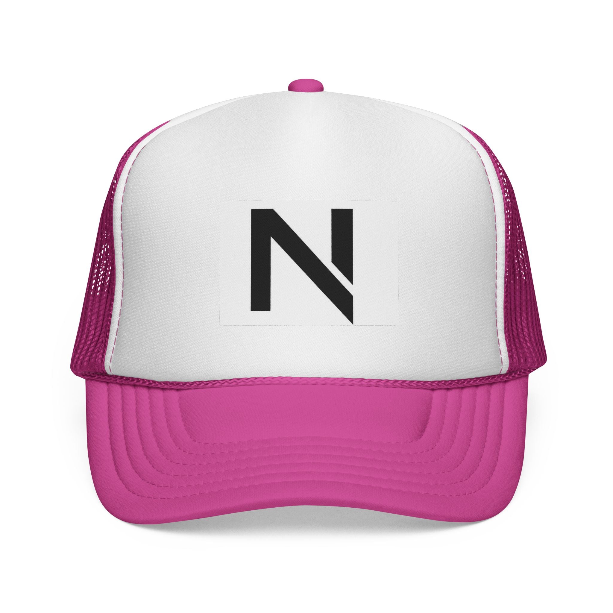N Logo Trucker Cap — Minimal Monogram Mesh Hat