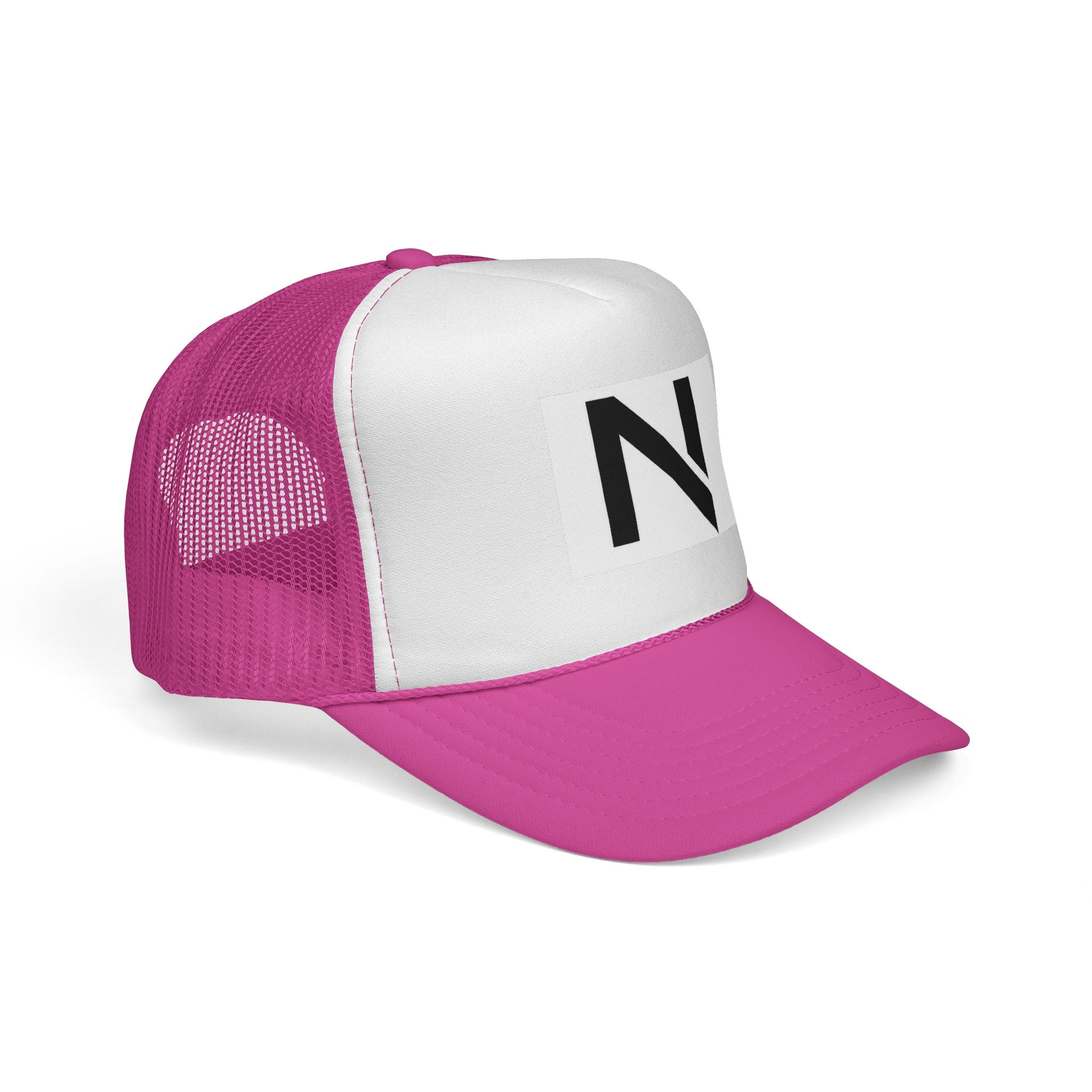 N Logo Trucker Cap — Minimal Monogram Mesh Hat