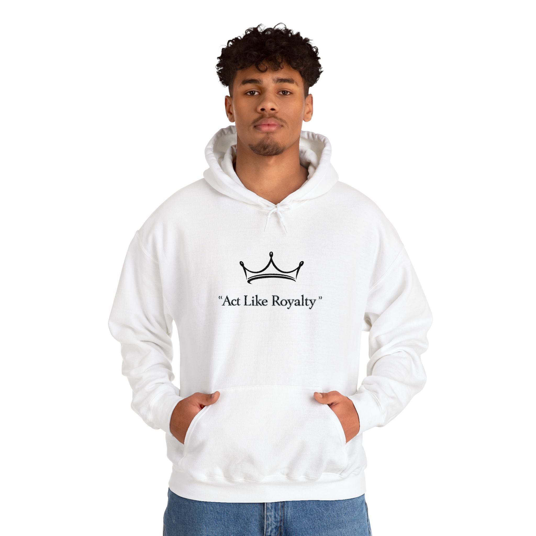 Act Like Royalty Hoodie — Minimal Crown Graphic Sweatshirt
