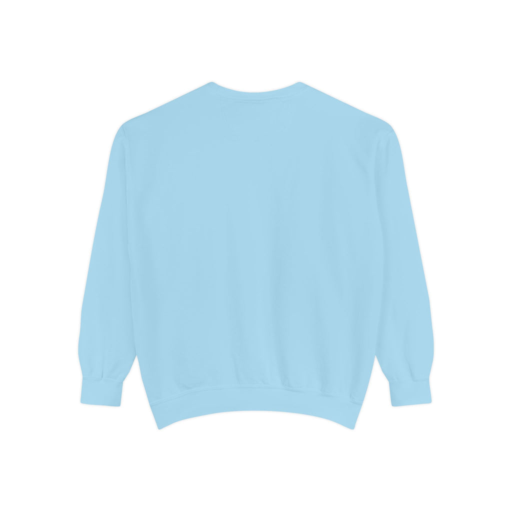 Minimalist Statue Crewneck Sweatshirt — "Love Over Fear" Graphic