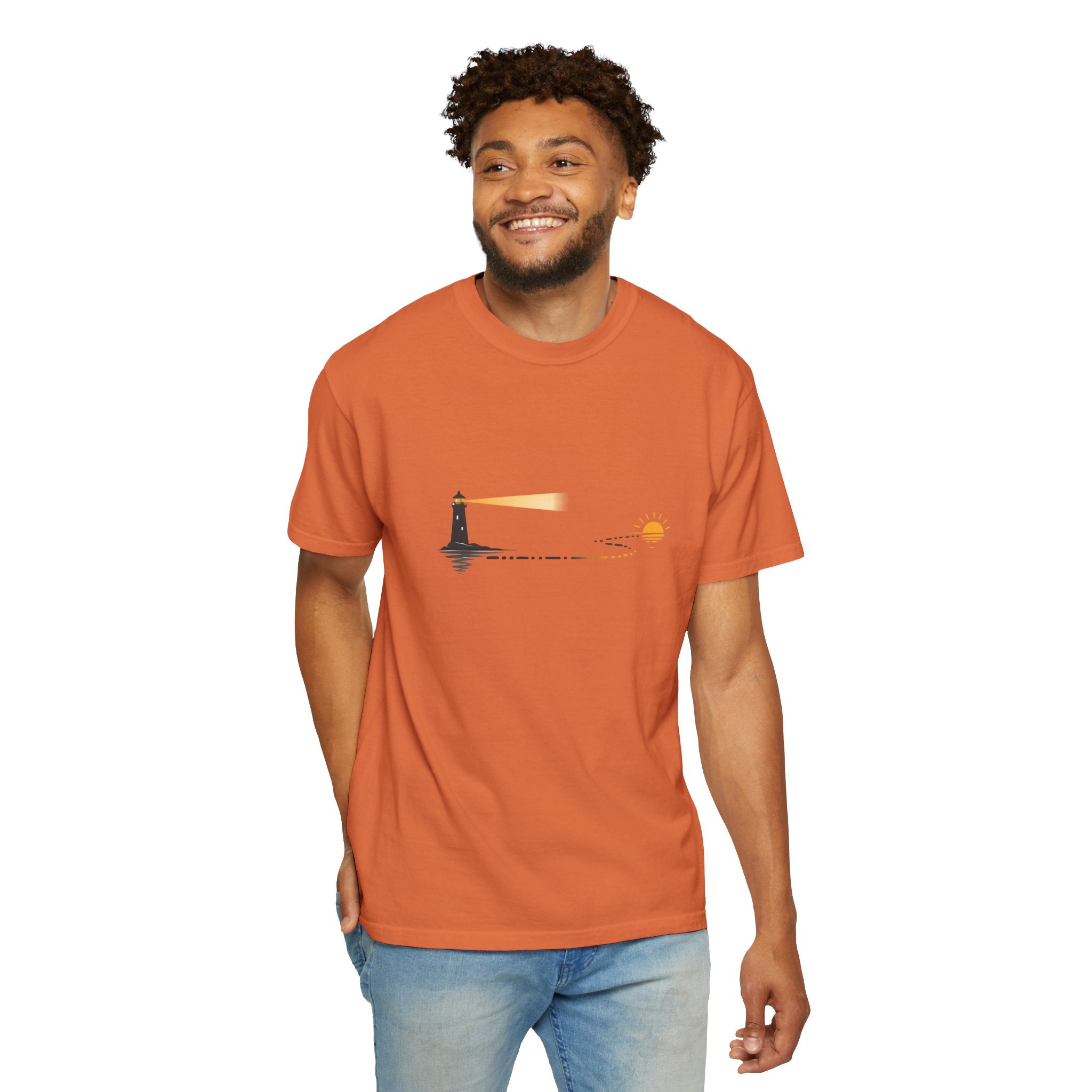 Lighthouse Sunset Graphic T-Shirt