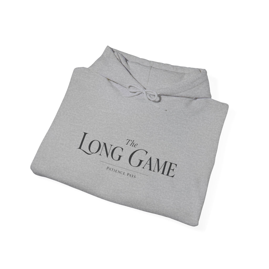 The Long Game Hoodie — Minimalist Motivational Pullover