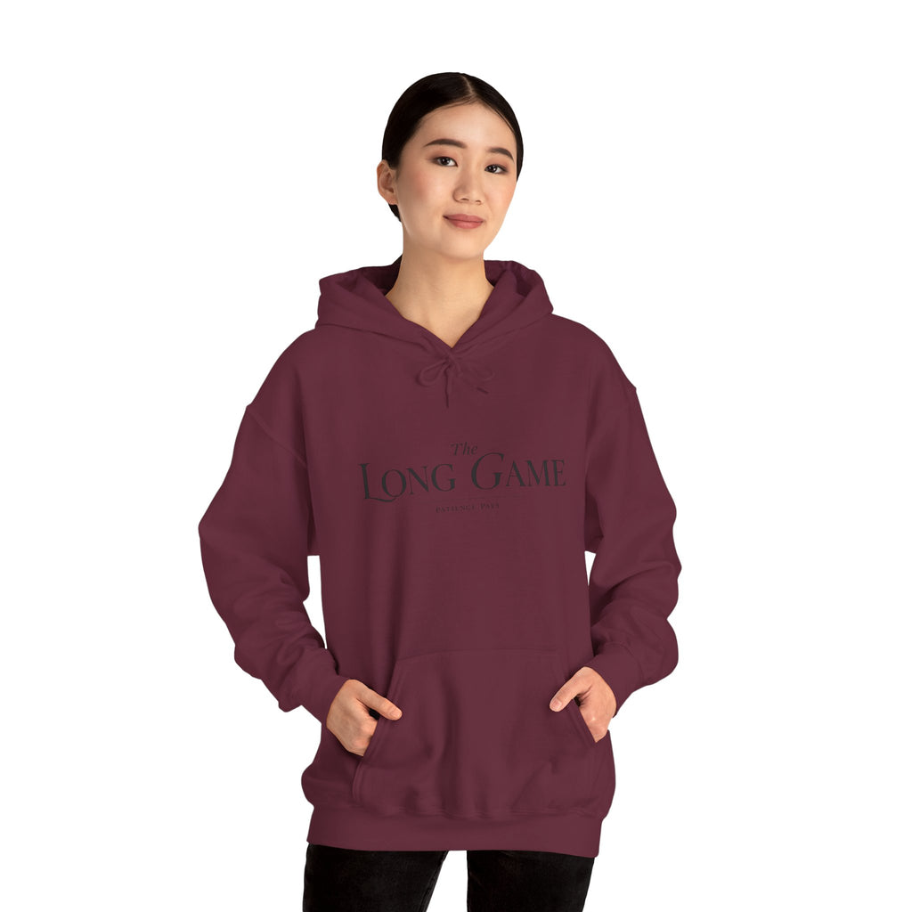 The Long Game Hoodie — Minimalist Motivational Pullover