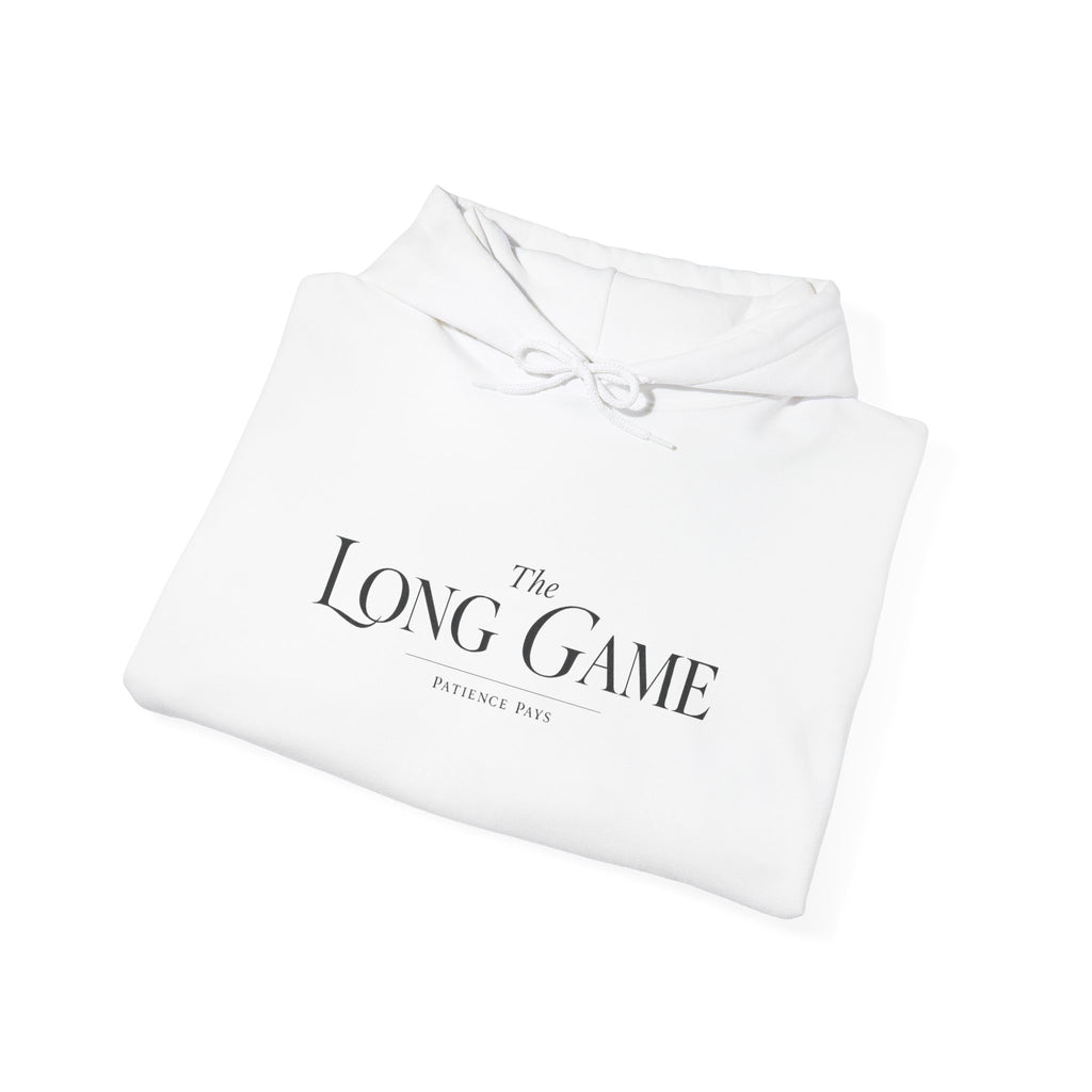 The Long Game Hoodie — Minimalist Motivational Pullover