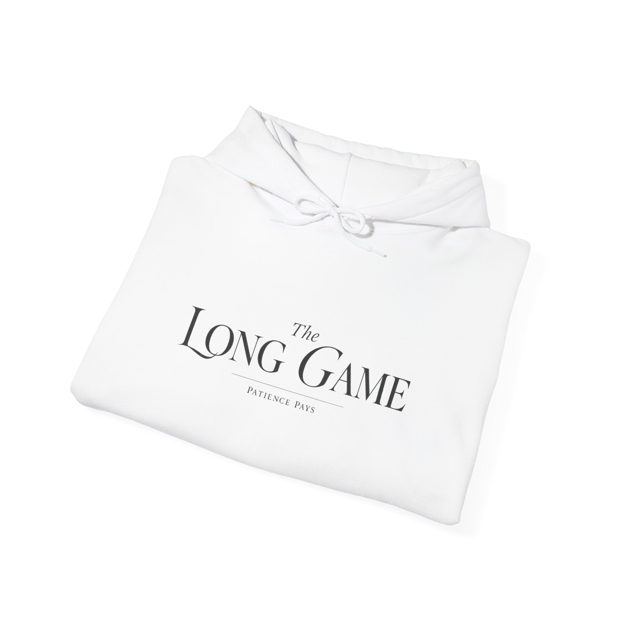 The Long Game Hoodie — Minimalist Motivational Pullover
