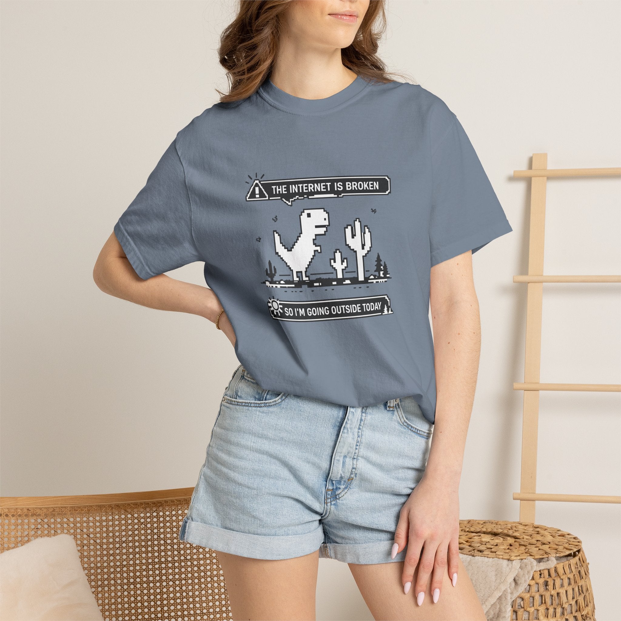 The Internet Is Broken — Dino Offline Graphic T-Shirt