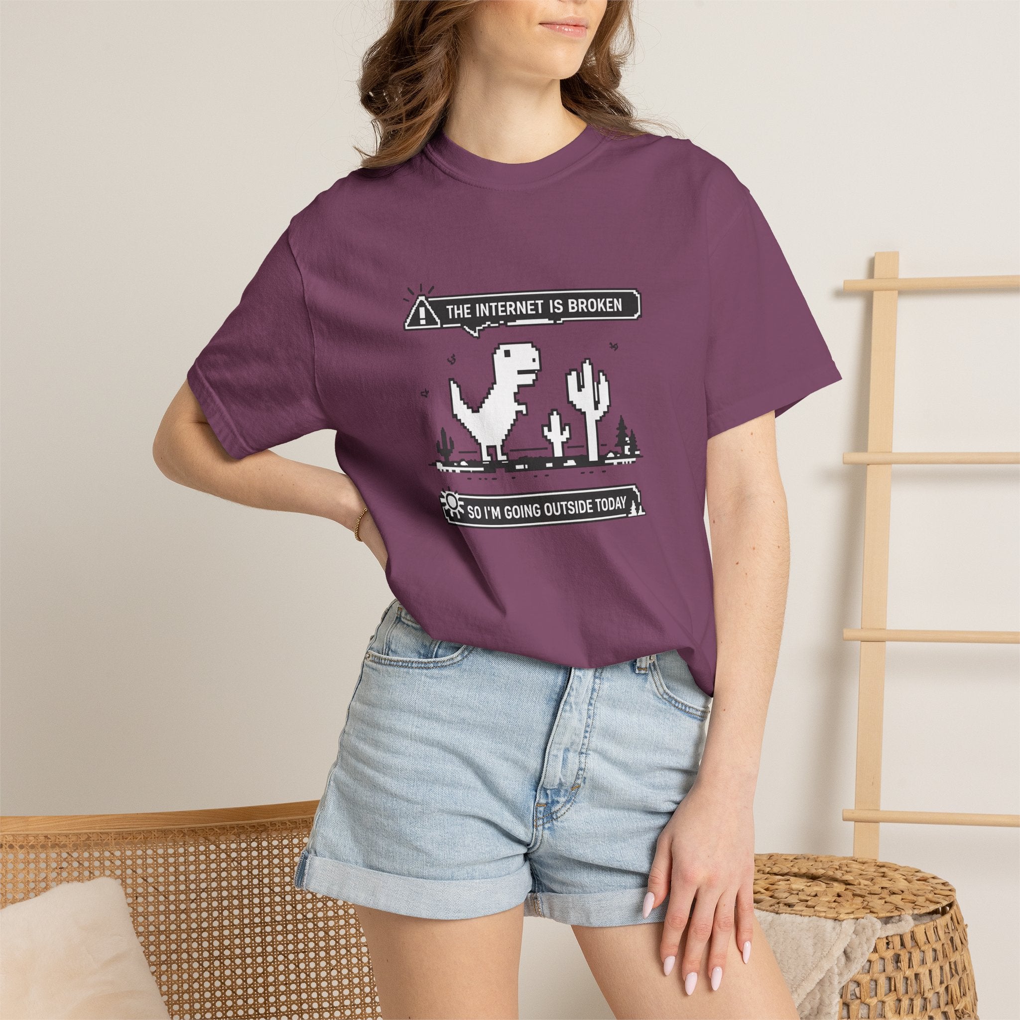 The Internet Is Broken — Dino Offline Graphic T-Shirt