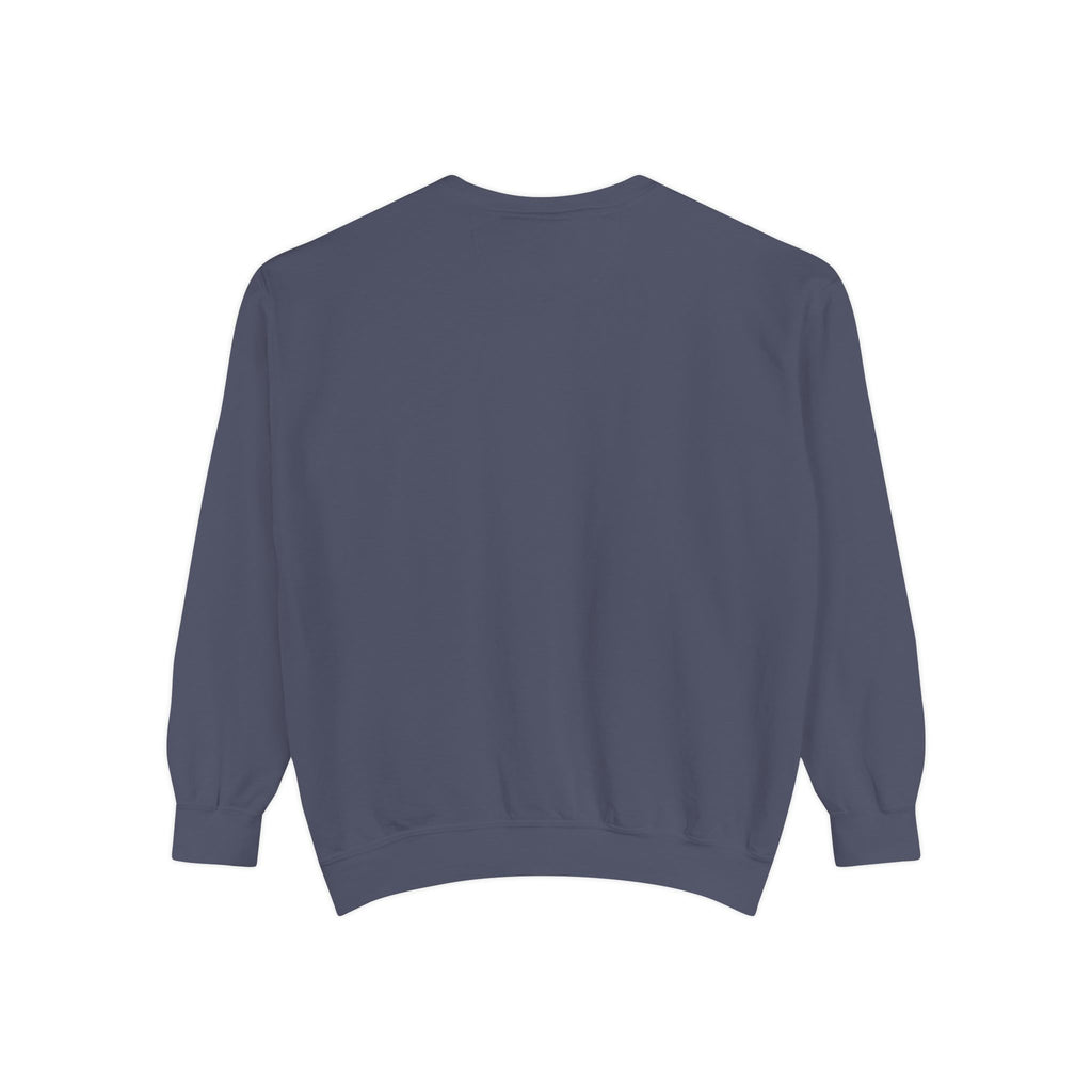 Minimalist Statue Crewneck Sweatshirt — "Love Over Fear" Graphic