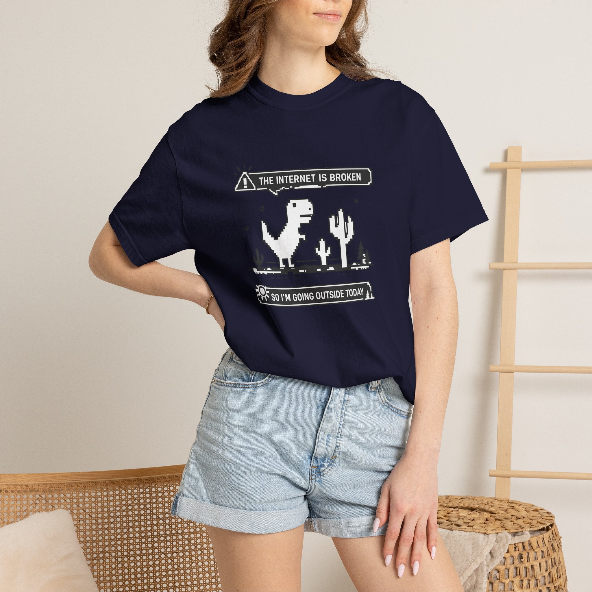 The Internet Is Broken — Dino Offline Graphic T-Shirt