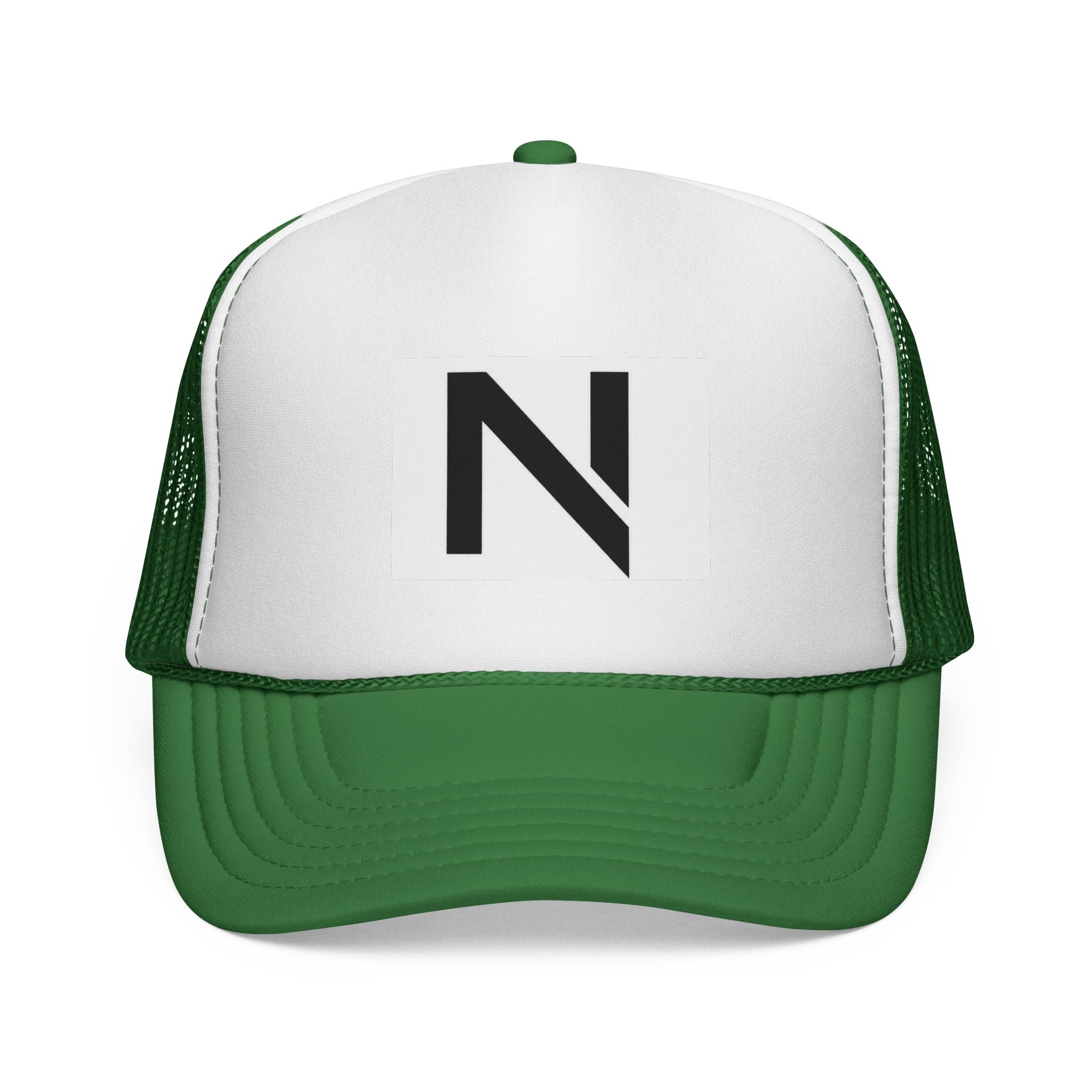 N Logo Trucker Cap — Minimal Monogram Mesh Hat