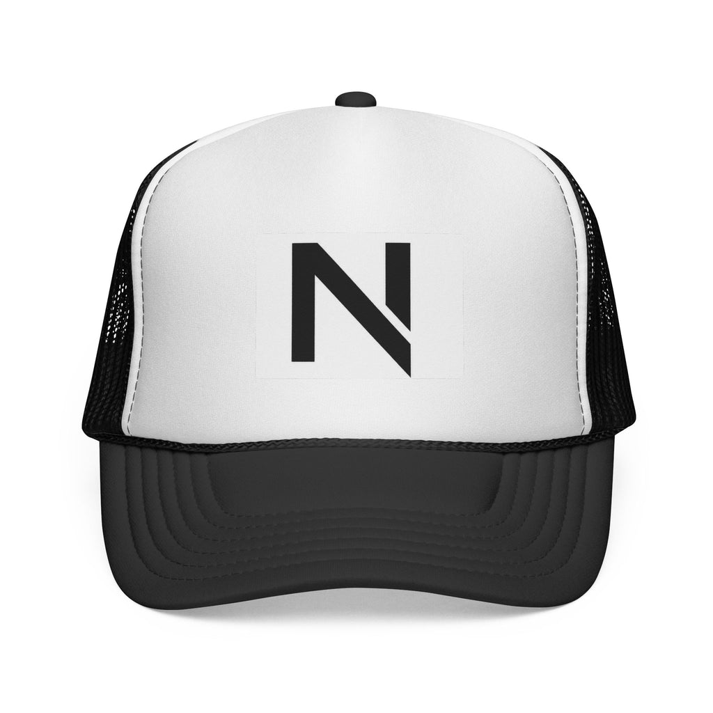 N Logo Trucker Cap — Minimal Monogram Mesh Hat