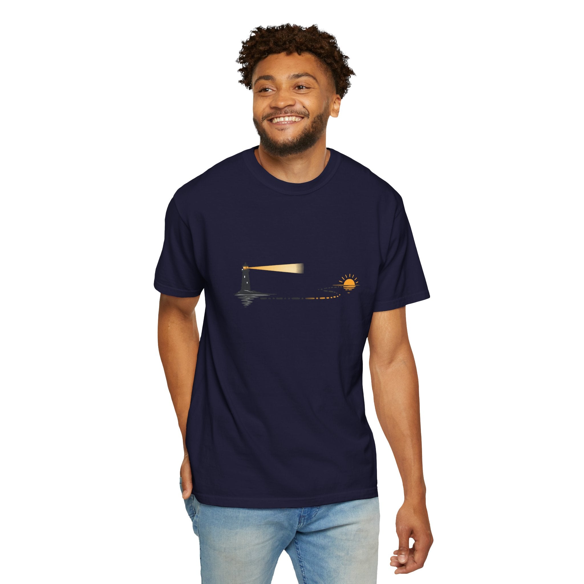 Lighthouse Sunset Graphic T-Shirt