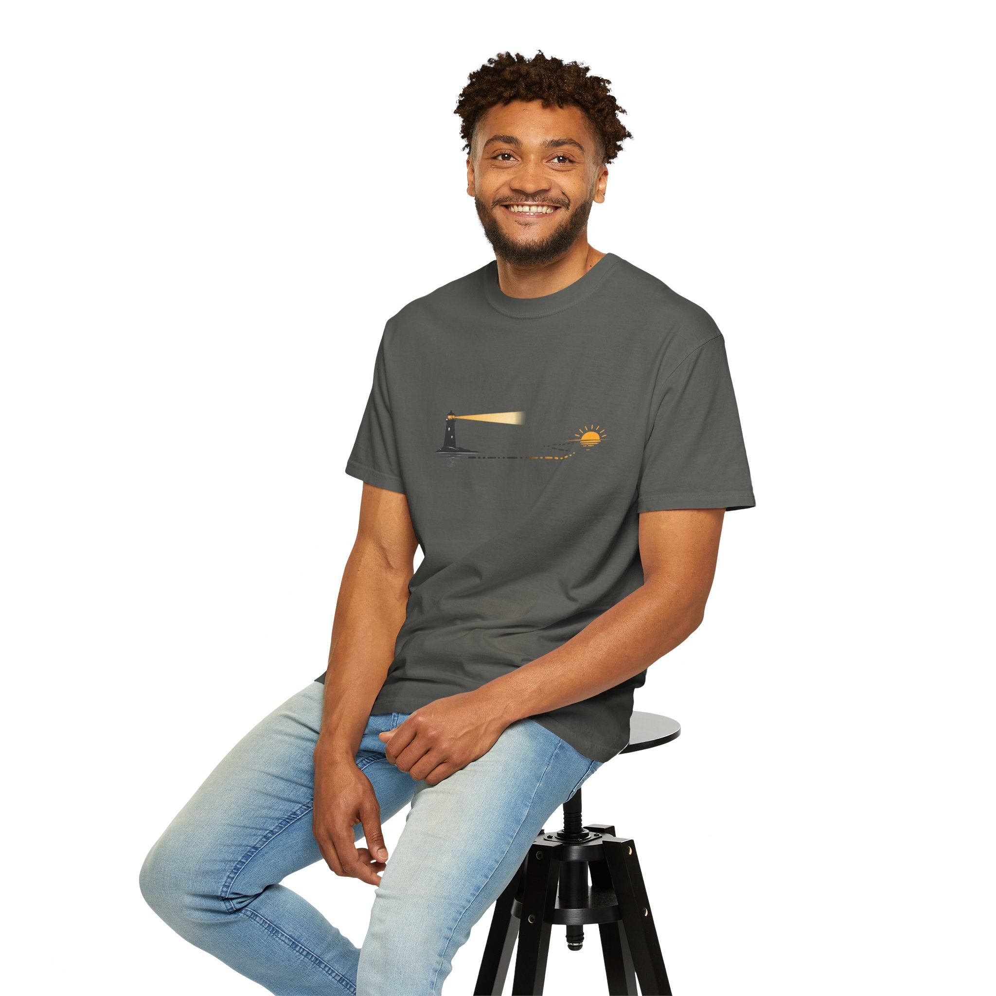 Lighthouse Sunset Graphic T-Shirt