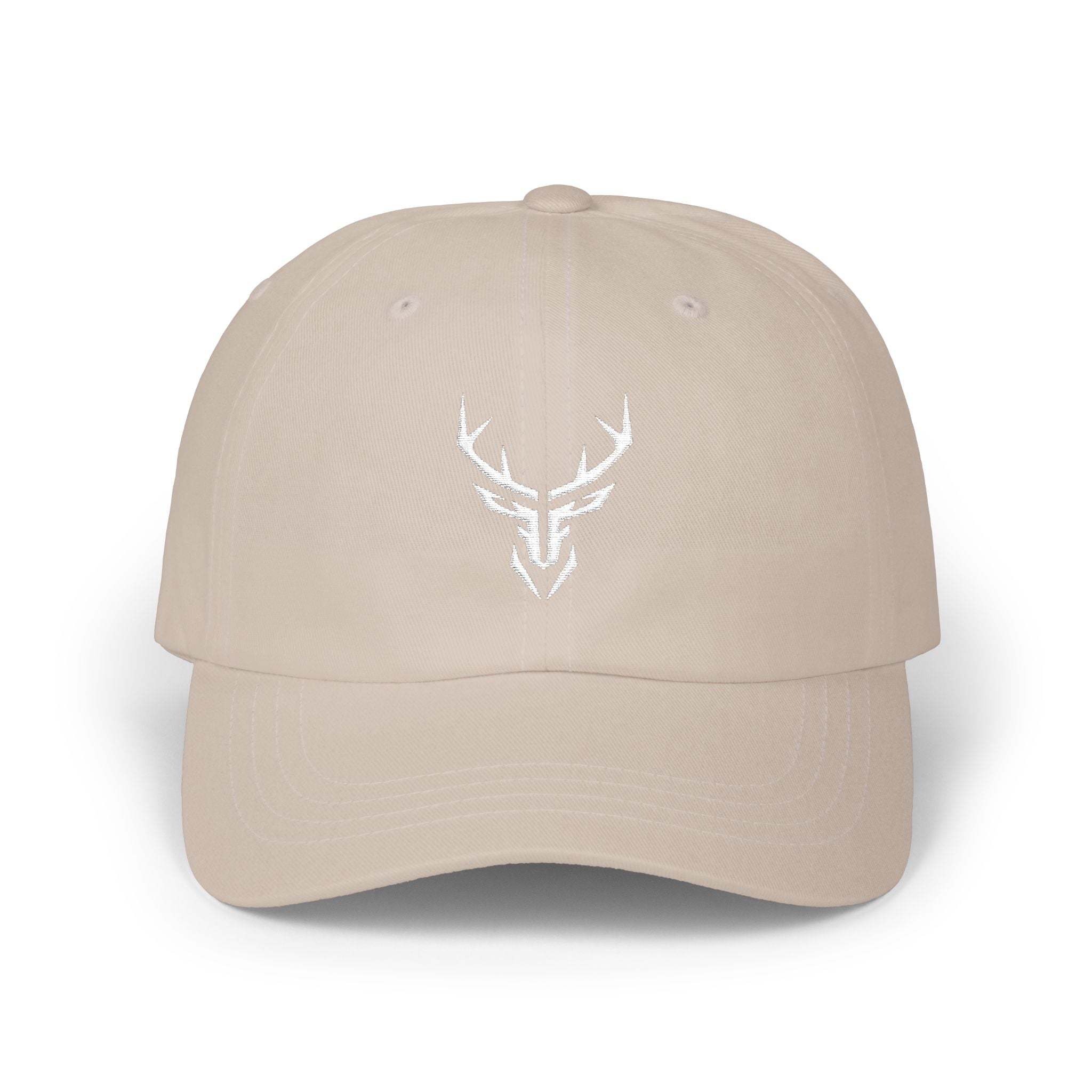 Deer Skull Dad Cap — Minimal Rustic Antler Baseball Hat