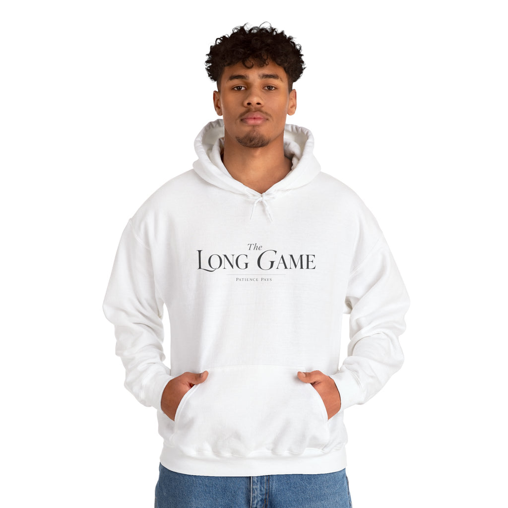 The Long Game Hoodie — Minimalist Motivational Pullover