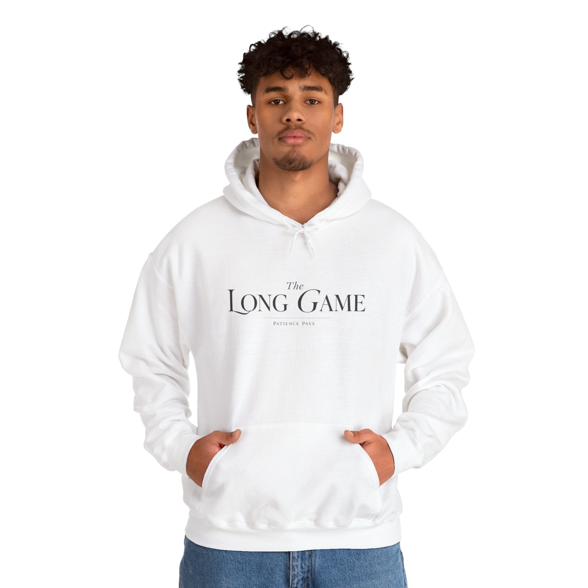 The Long Game Hoodie — Minimalist Motivational Pullover