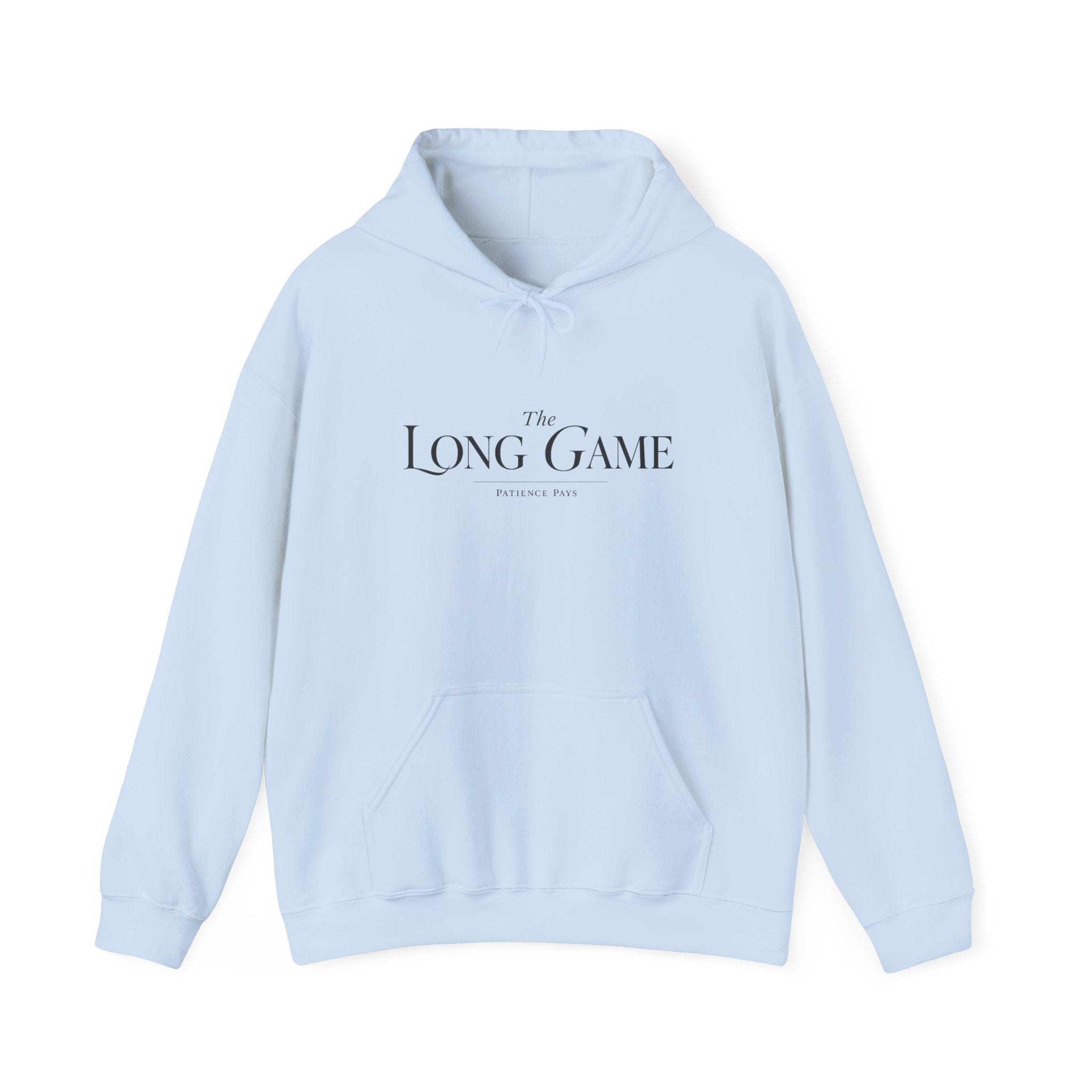 The Long Game Hoodie — Minimalist Motivational Pullover