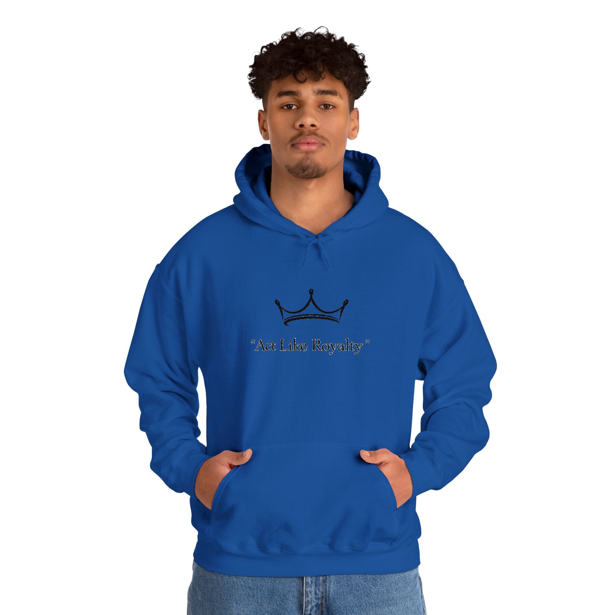 Act Like Royalty Hoodie — Minimal Crown Graphic Sweatshirt