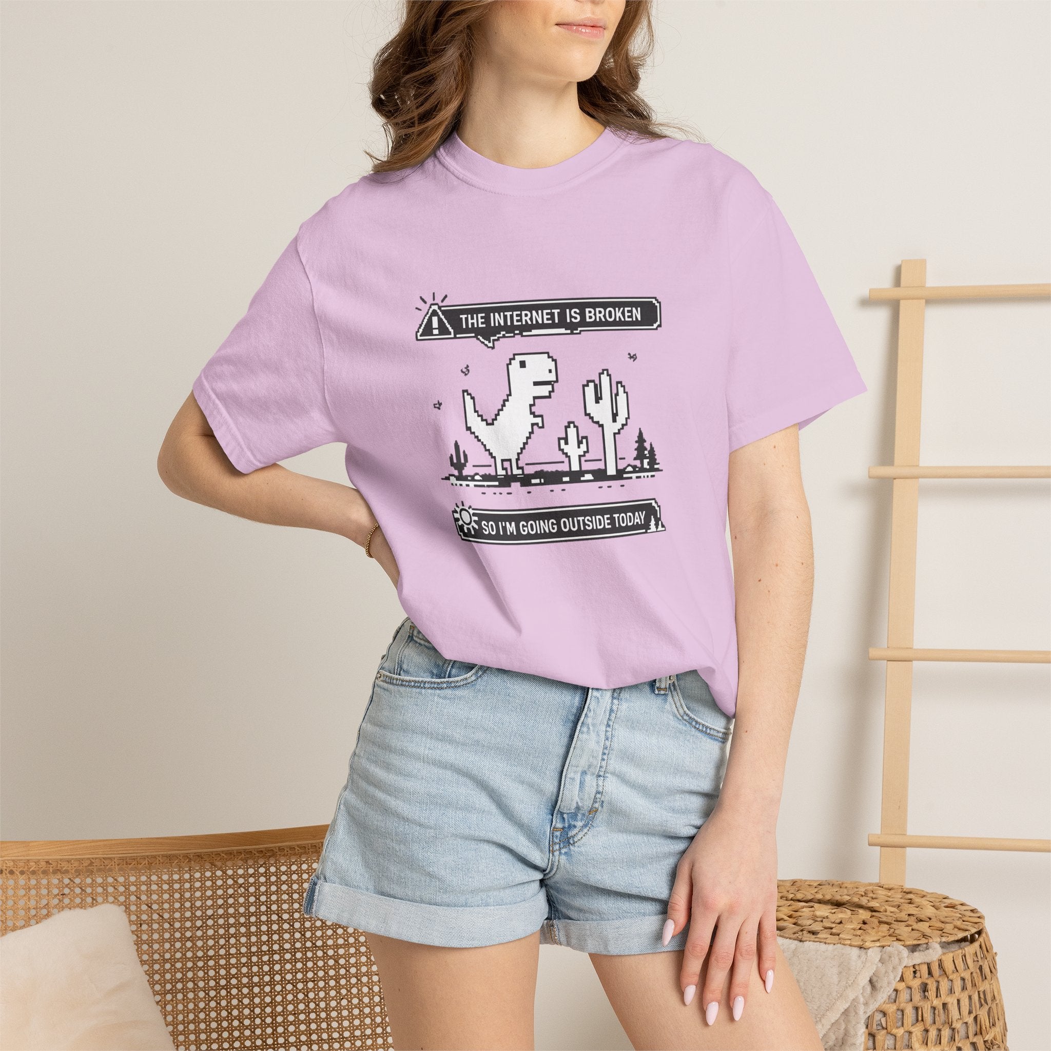 The Internet Is Broken — Dino Offline Graphic T-Shirt