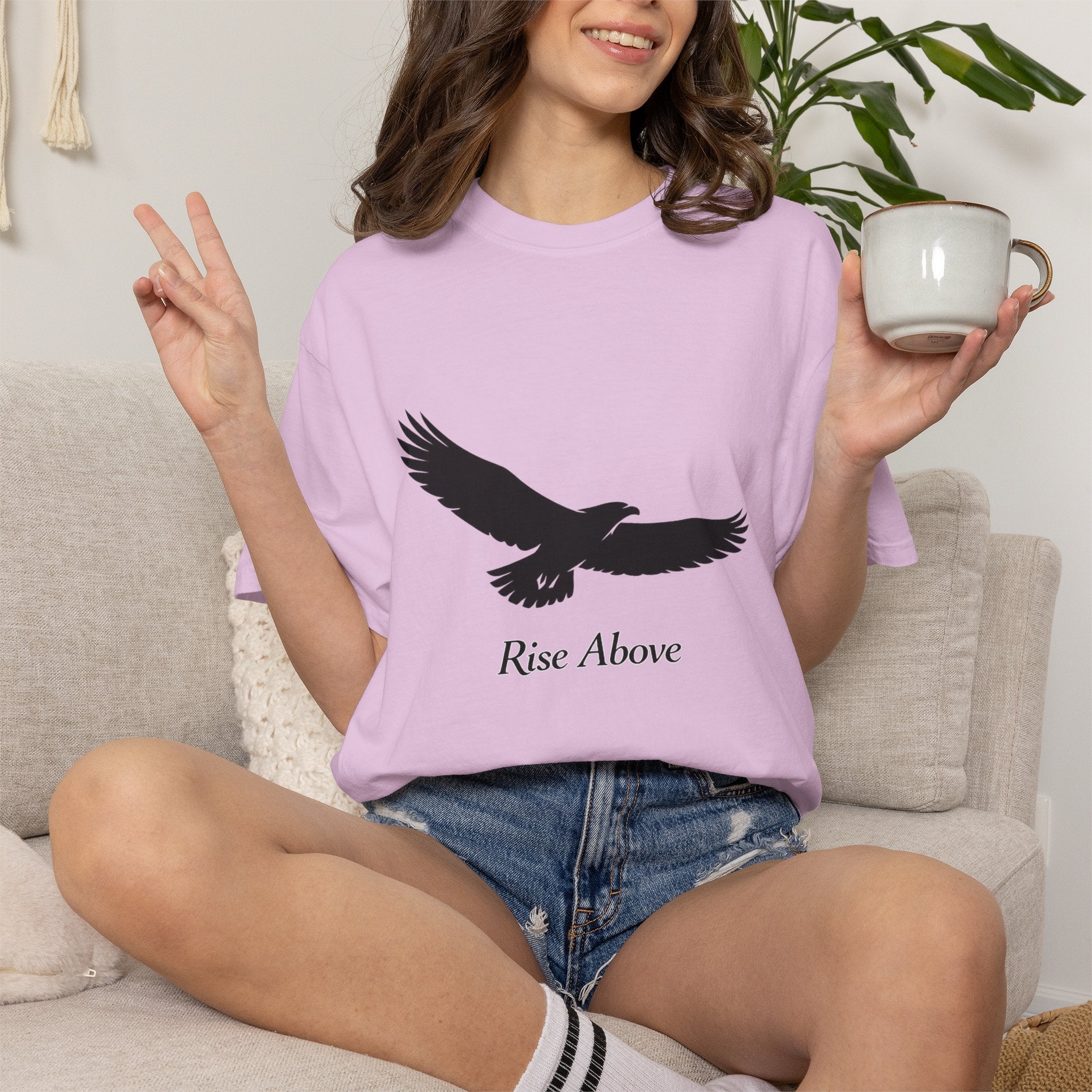 Eagle "Rise Above" T-Shirt — Inspirational Graphic Tee