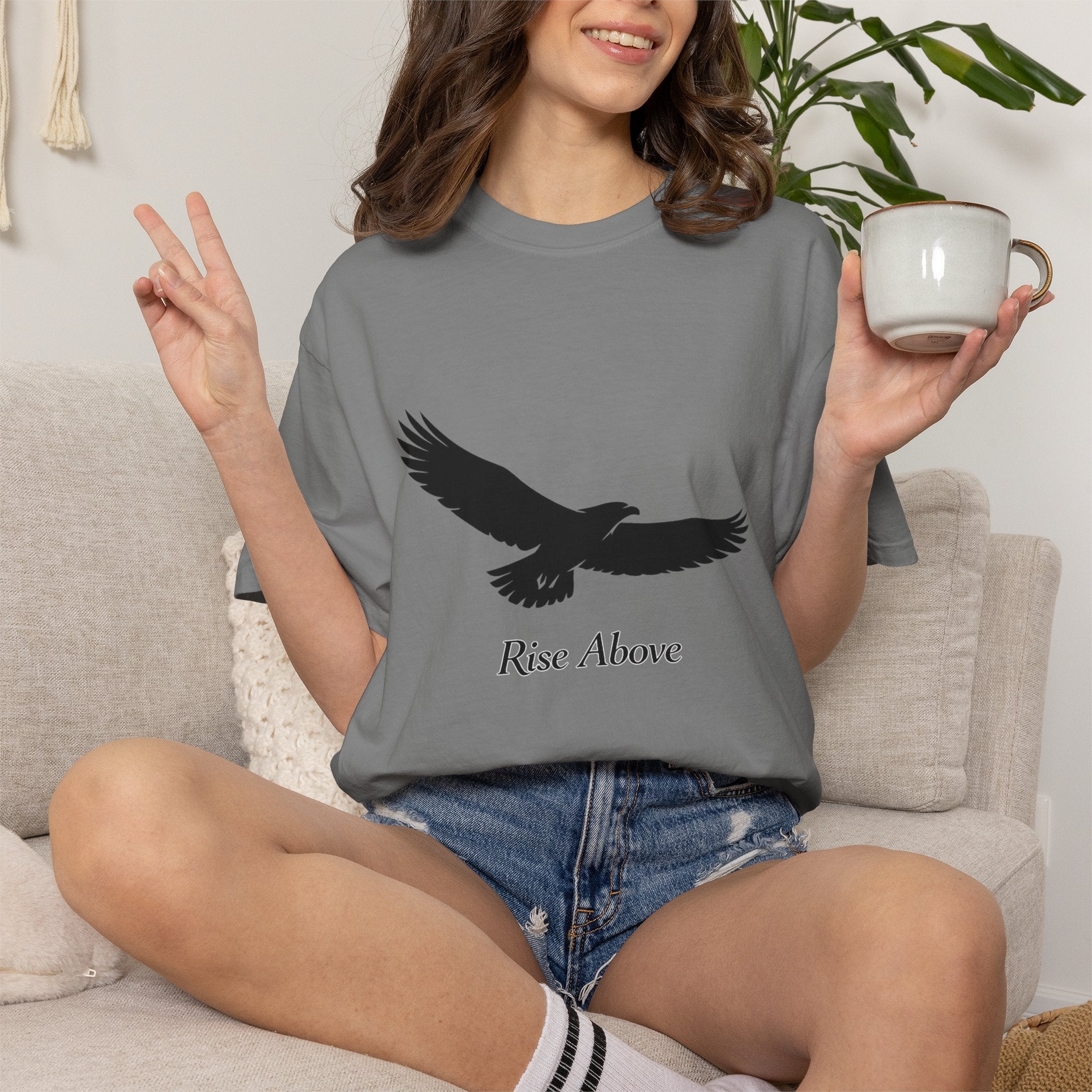 Eagle "Rise Above" T-Shirt — Inspirational Graphic Tee