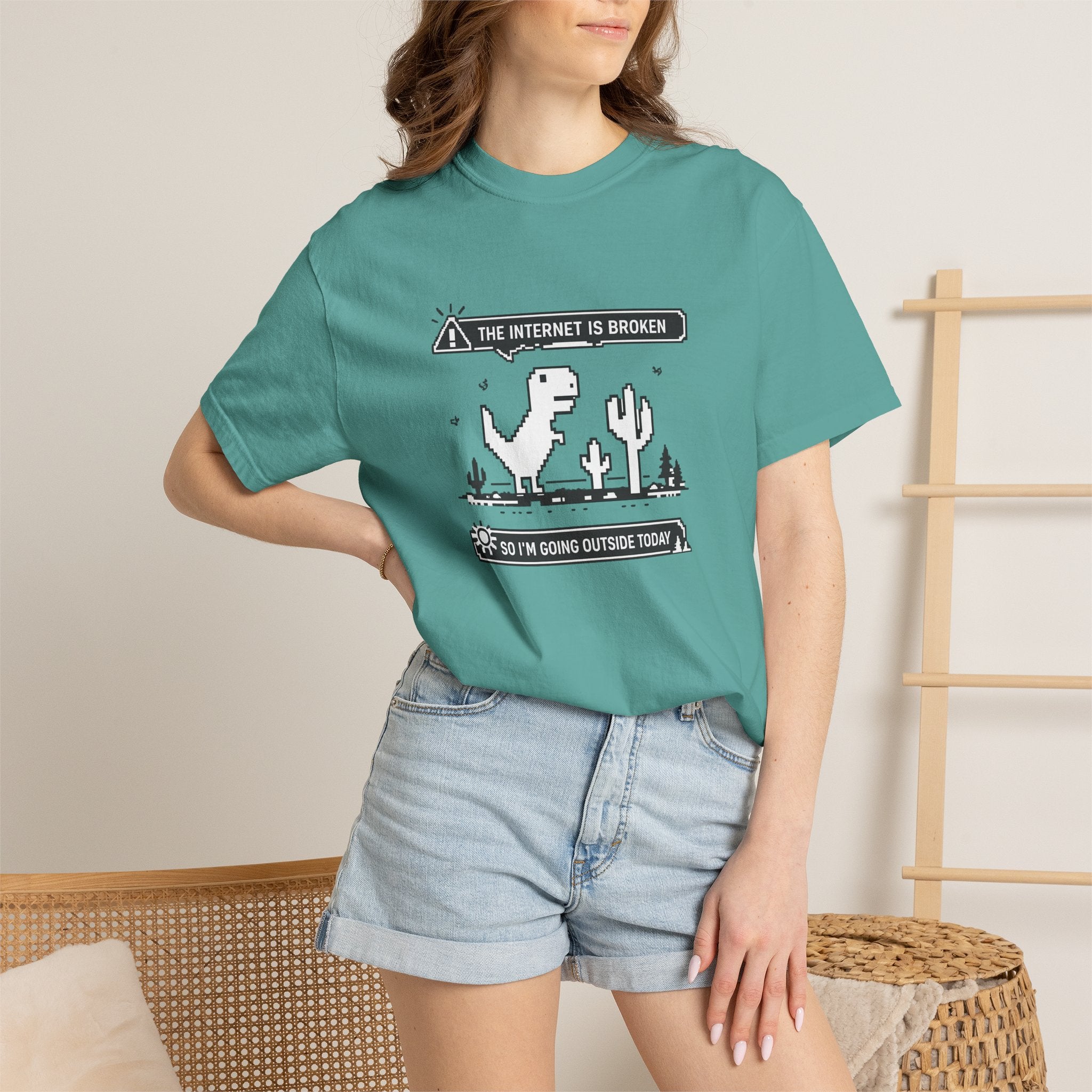 The Internet Is Broken — Dino Offline Graphic T-Shirt