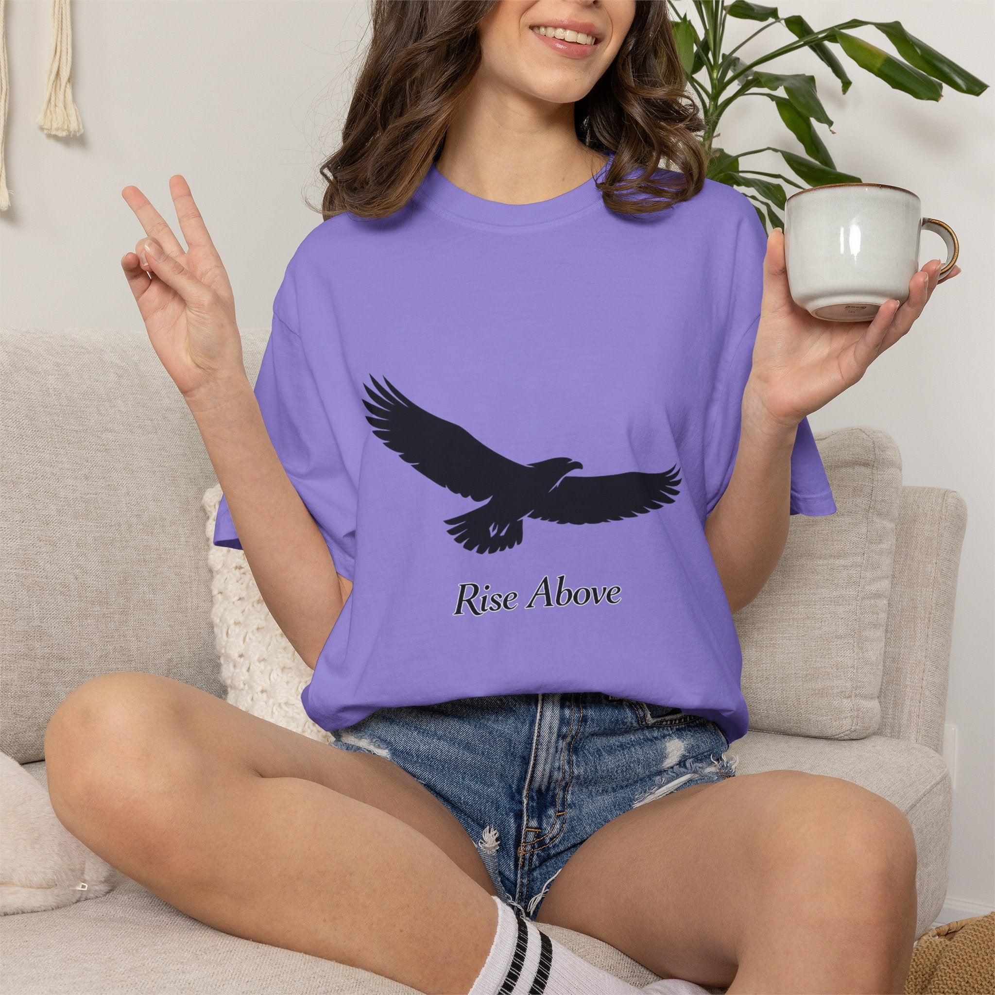 Eagle "Rise Above" T-Shirt — Inspirational Graphic Tee