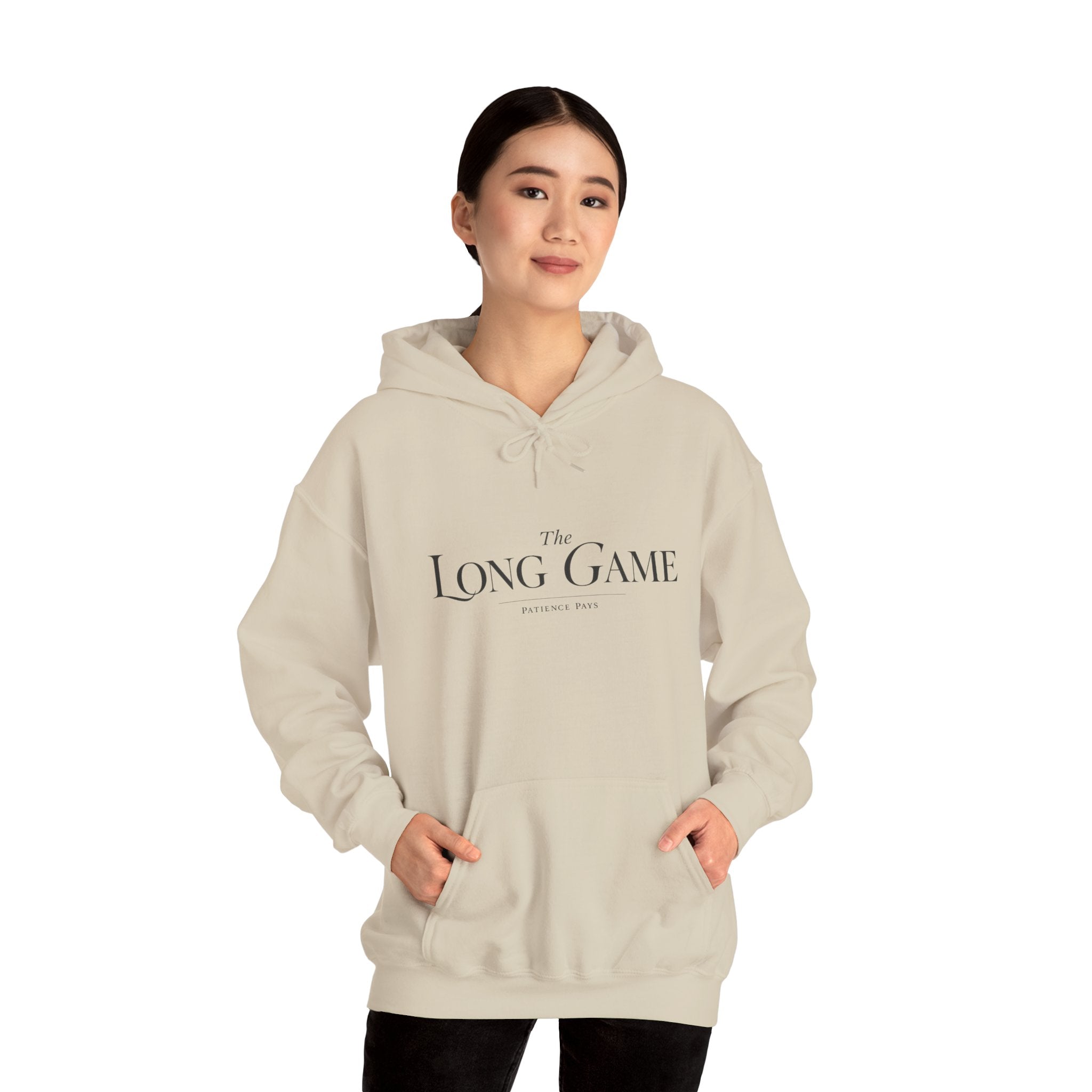 The Long Game Hoodie — Minimalist Motivational Pullover