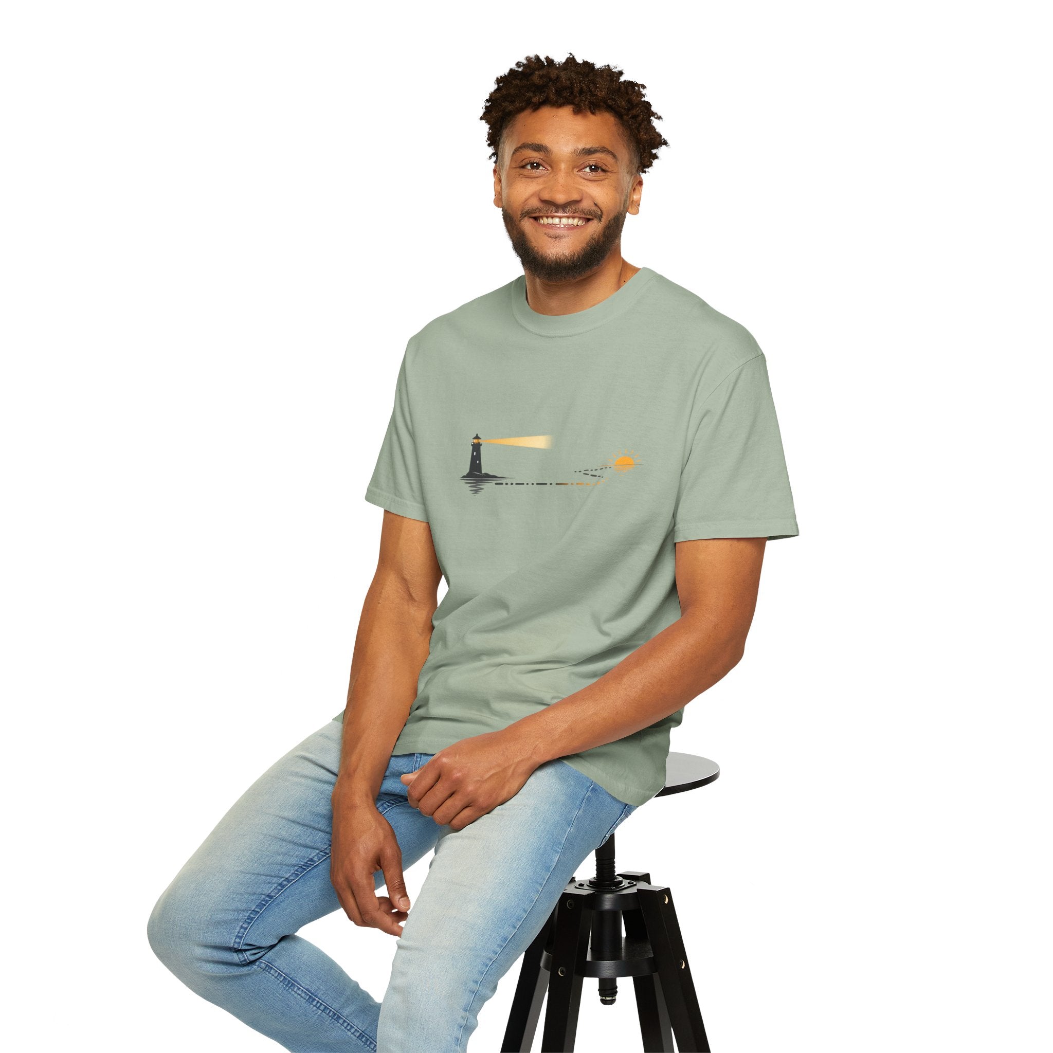 Lighthouse Sunset Graphic T-Shirt