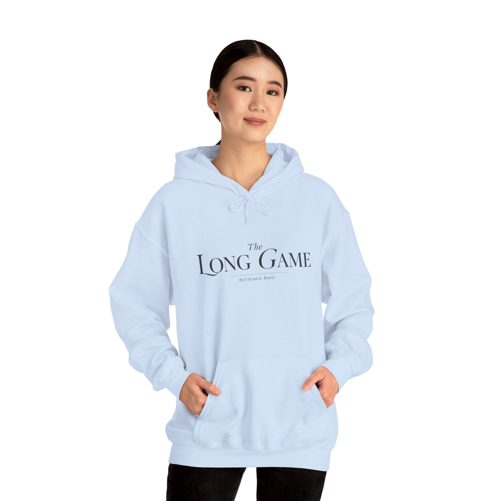 The Long Game Hoodie — Minimalist Motivational Pullover