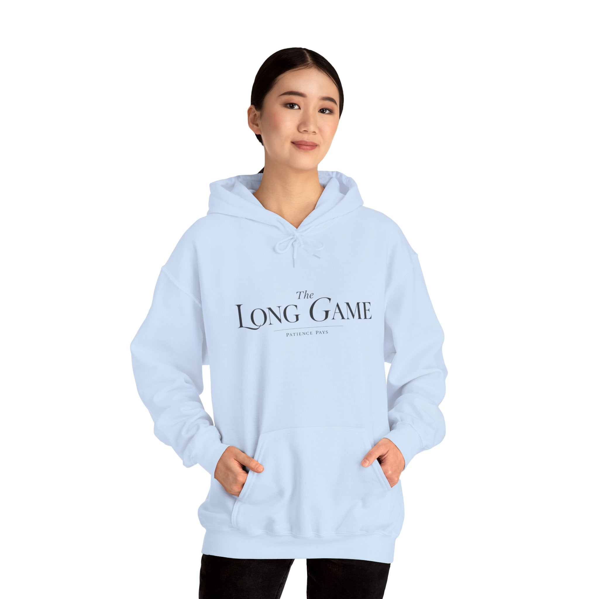 The Long Game Hoodie — Minimalist Motivational Pullover
