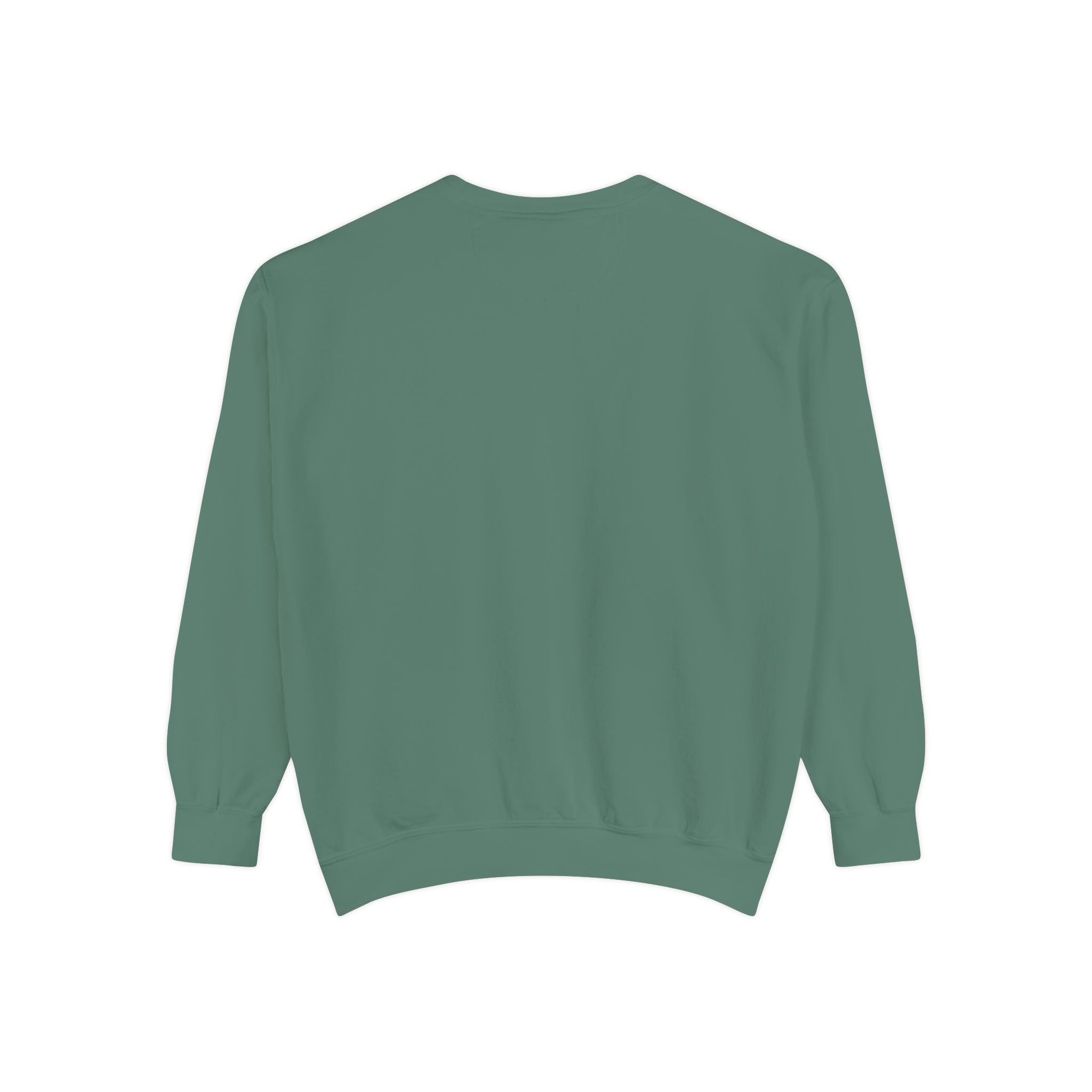 Minimalist Statue Crewneck Sweatshirt — "Love Over Fear" Graphic