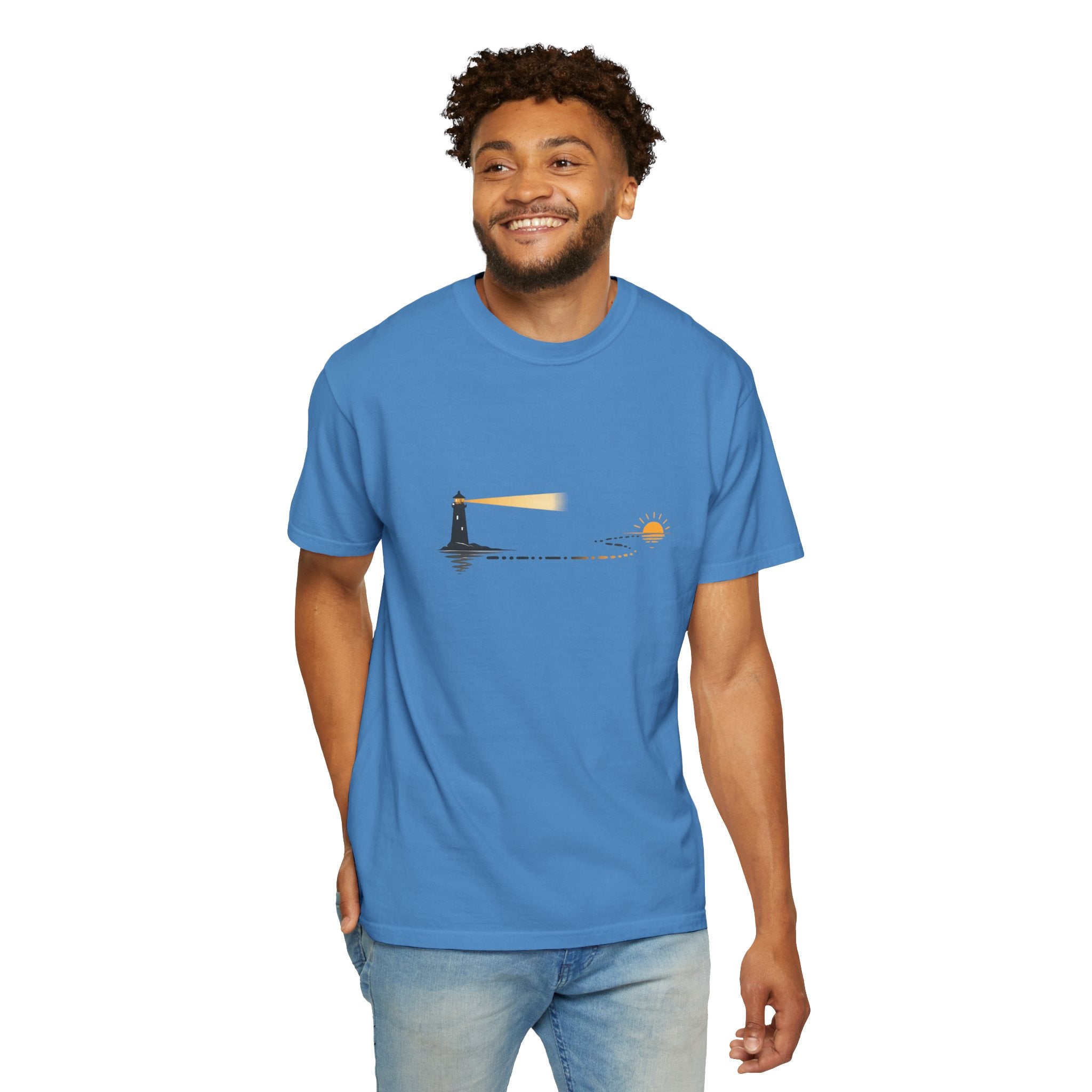 Lighthouse Sunset Graphic T-Shirt